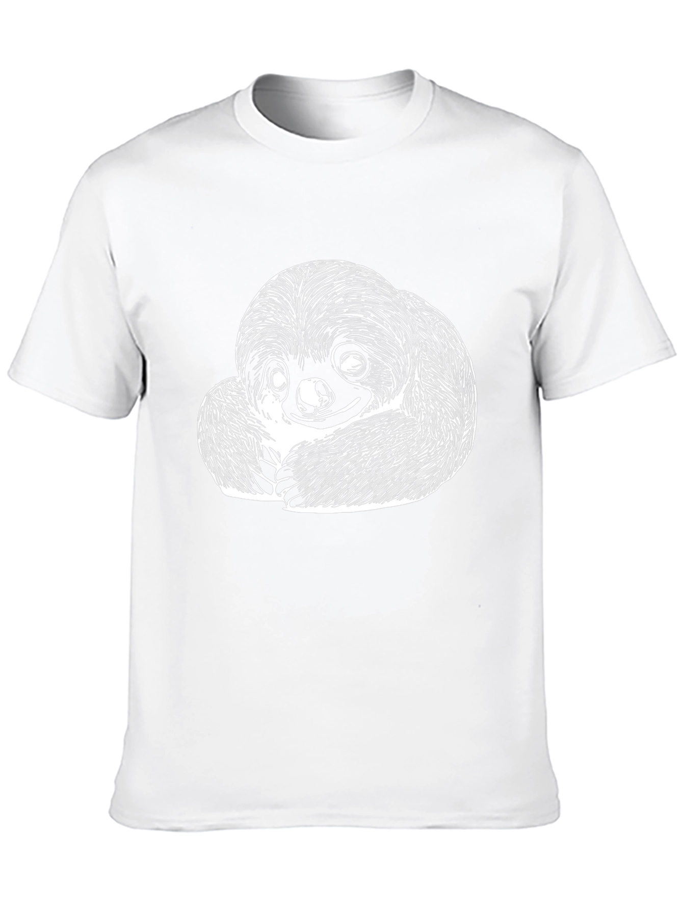 Sloth Graphic Tee - Soft Cotton Black T-Shirt