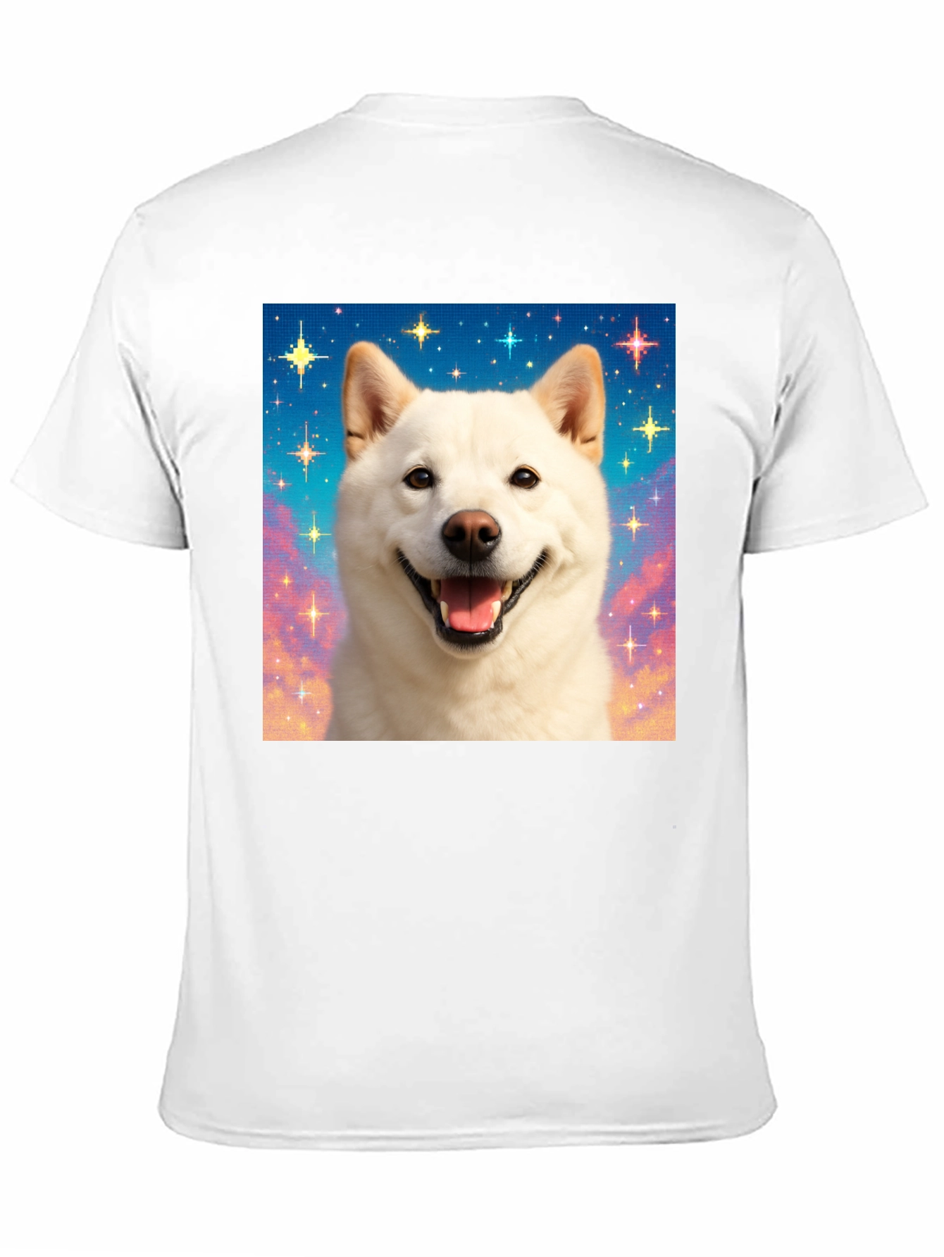 Shiba Inu Dog Starry Sky Graphic Tee - Black