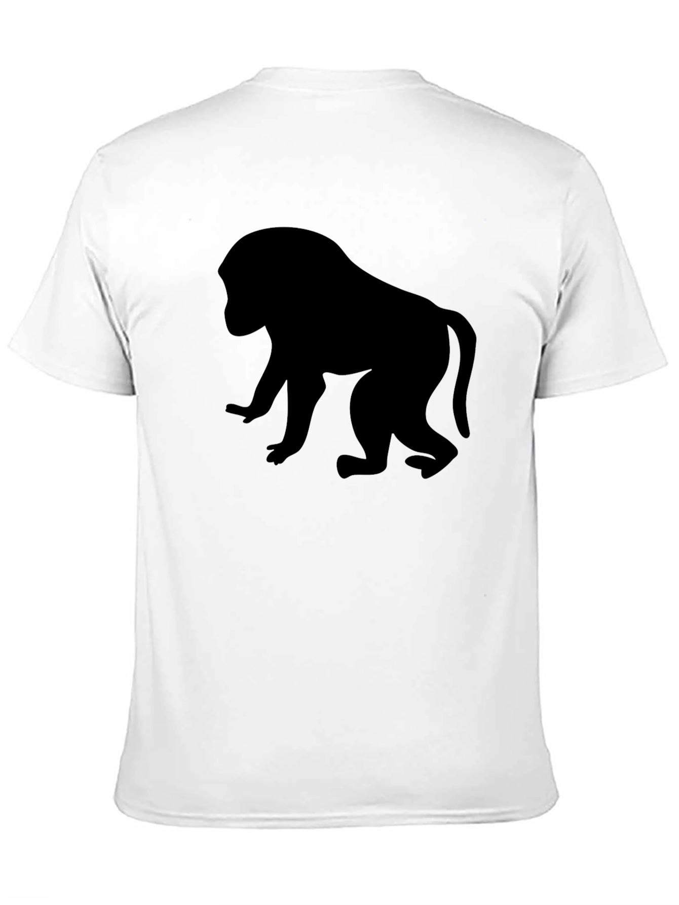 Monkey Silhouette Black T-Shirt