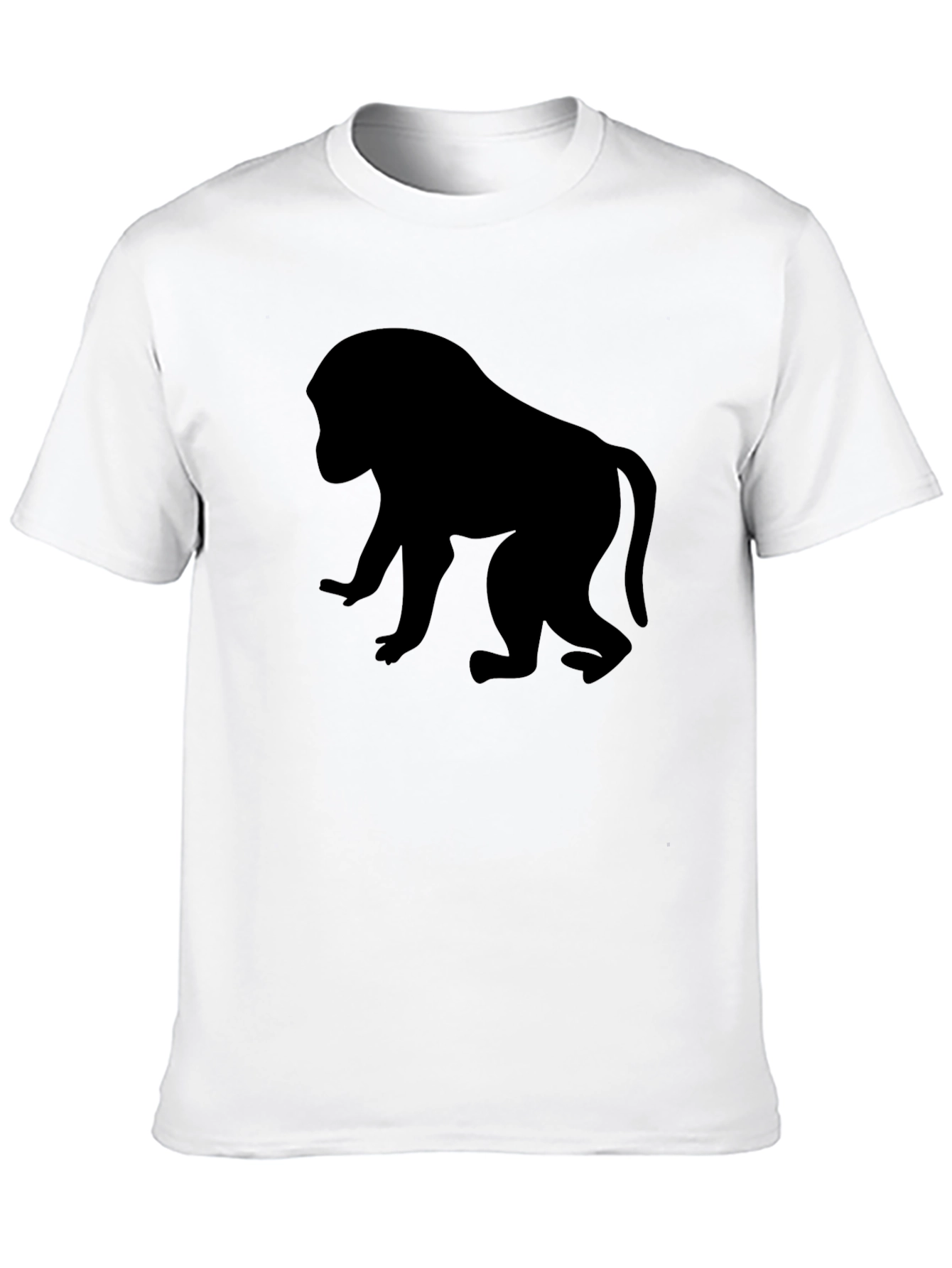 Monkey Silhouette Black T-Shirt