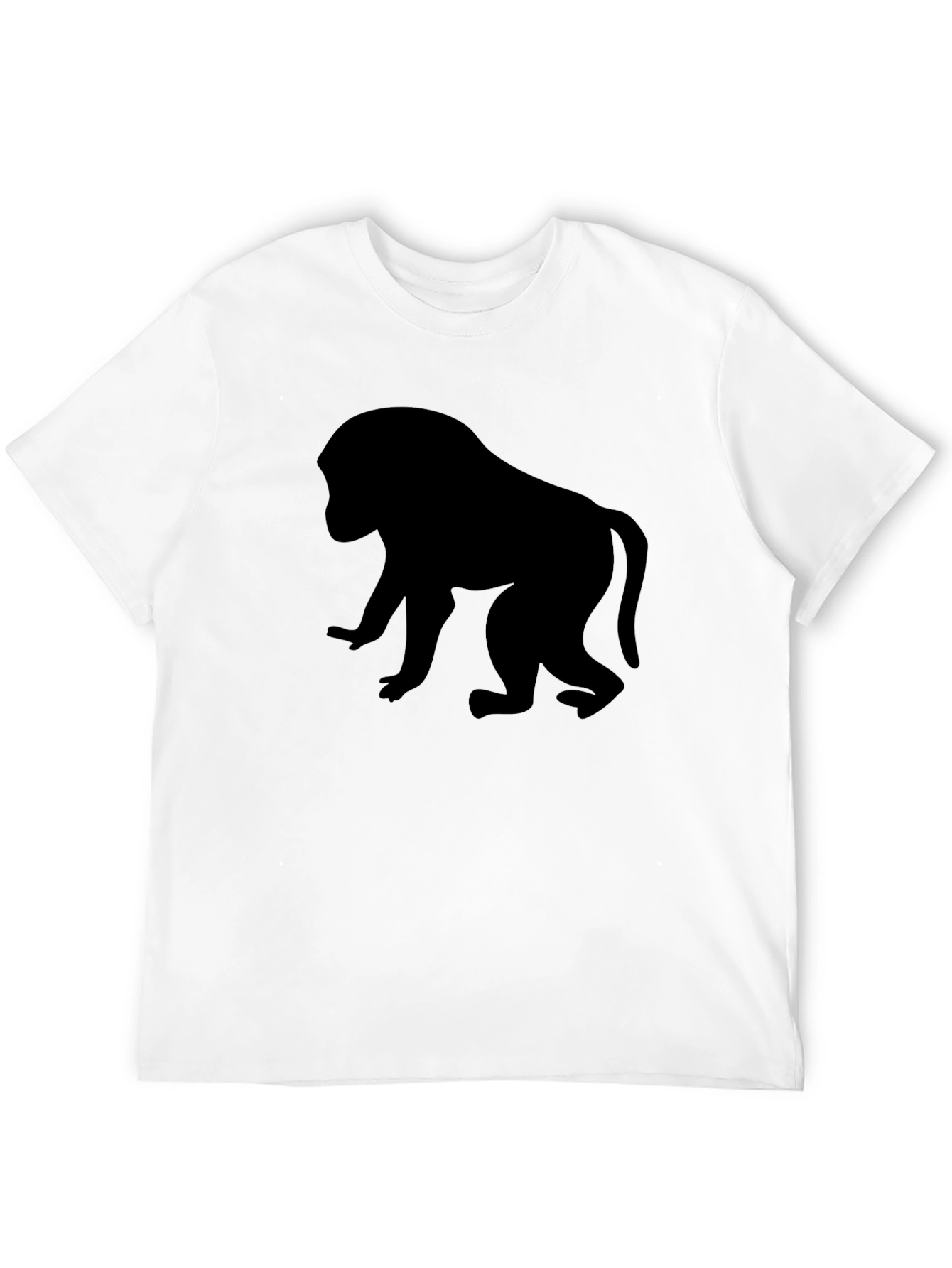 Monkey Silhouette Black T-Shirt