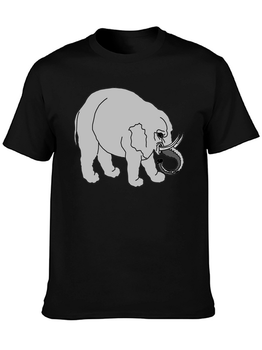 Elephant Graphic Tee - Black Casual Shirt