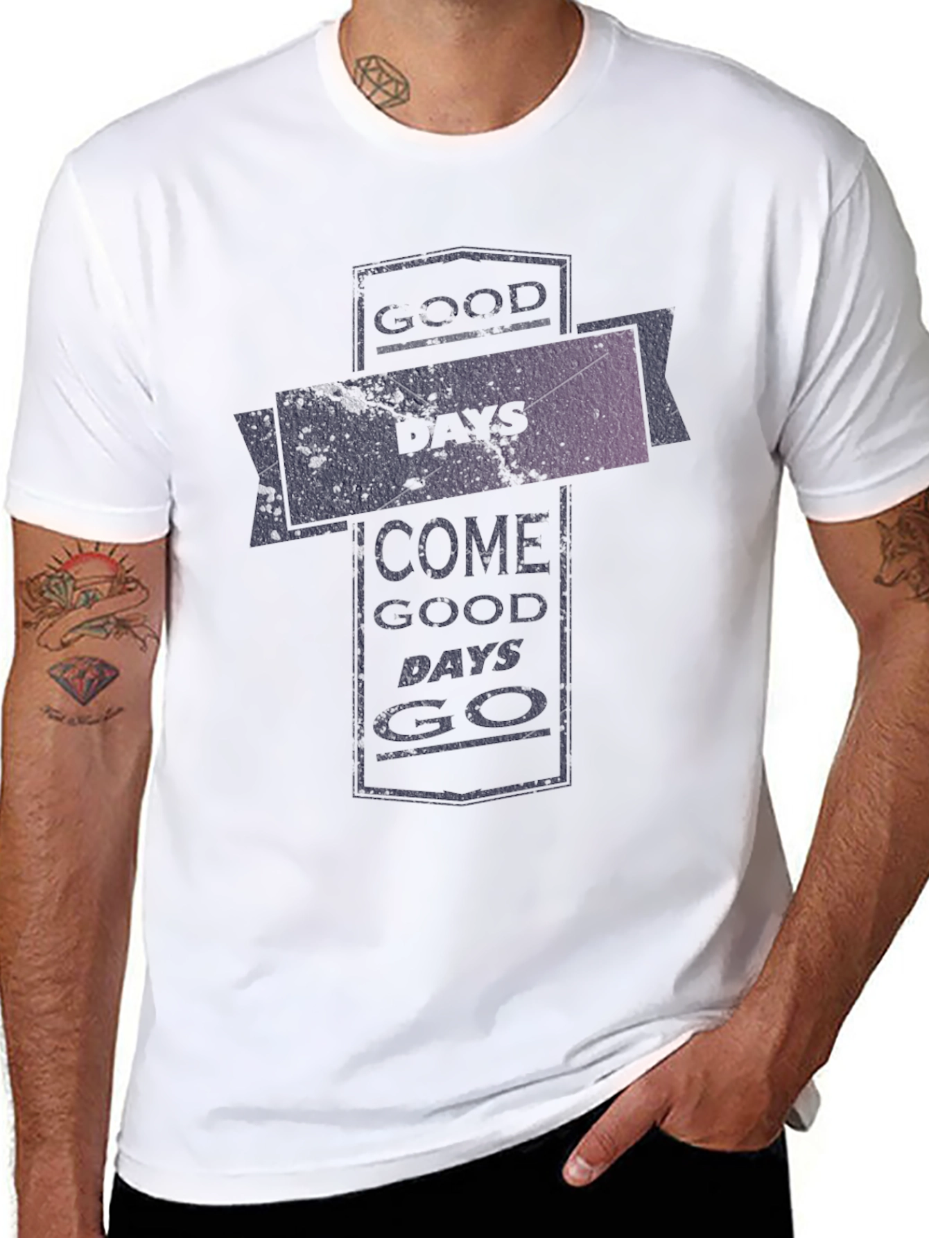 Good Days Go Black Graphic Tee