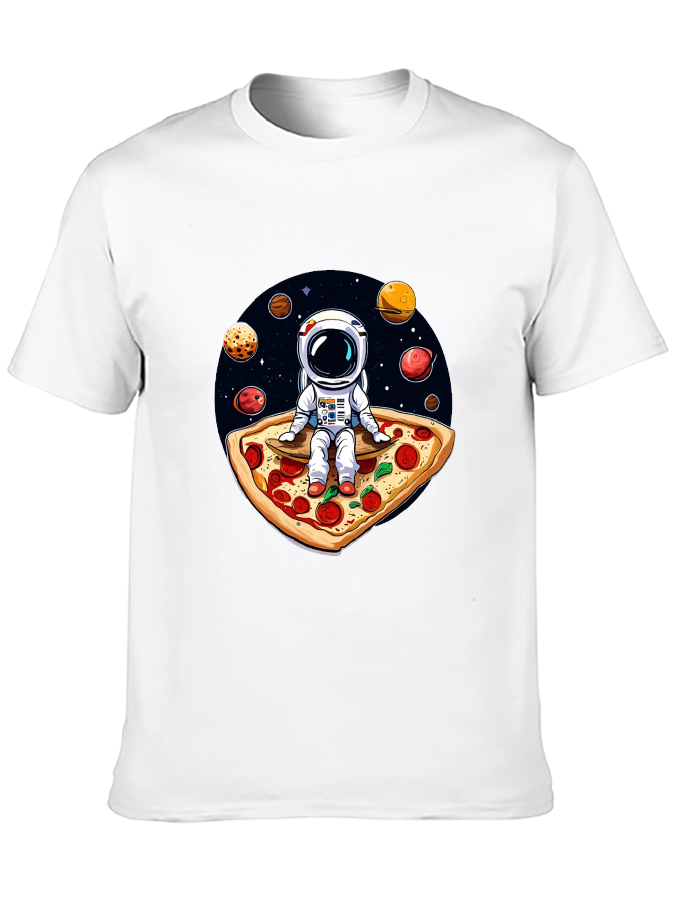 Astronaut Pizza T-Shirt: Space Foodie Tee