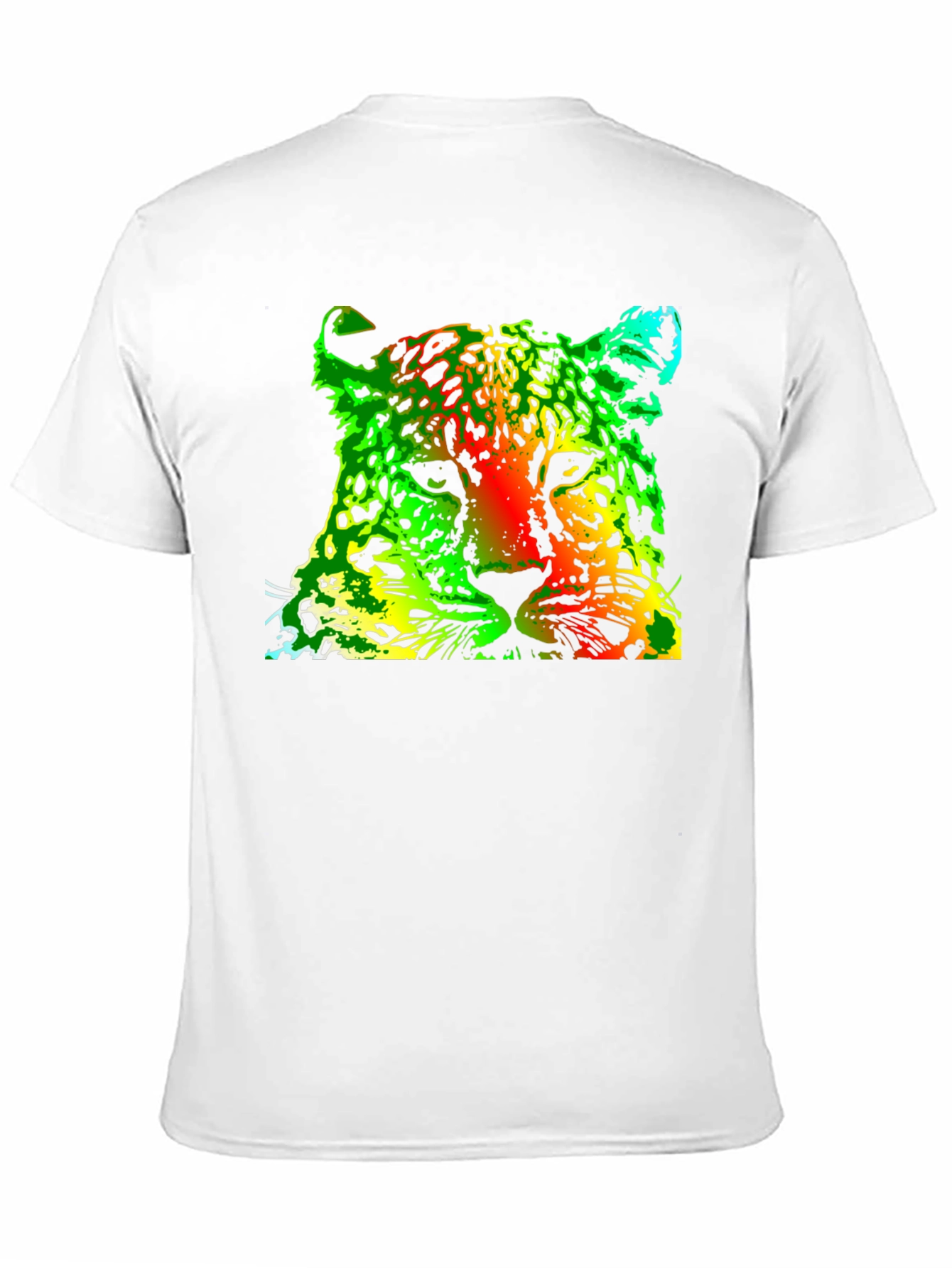Rasta Leopard Graphic Print Black T-Shirt