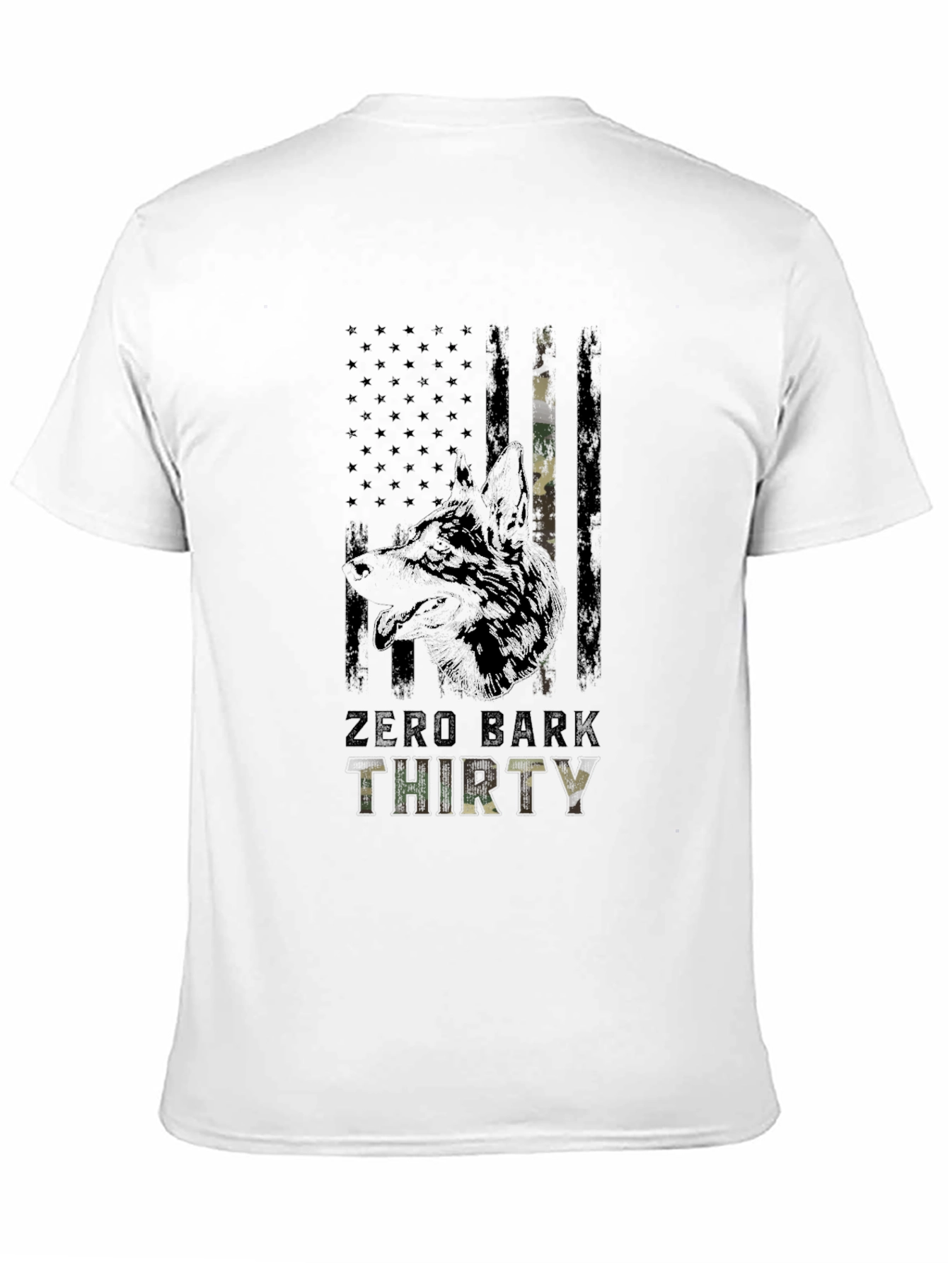 Zero Bark Thirty Camo Dog T-Shirt