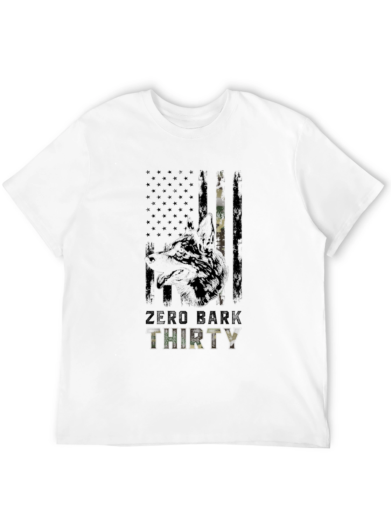 Zero Bark Thirty Camo Dog T-Shirt