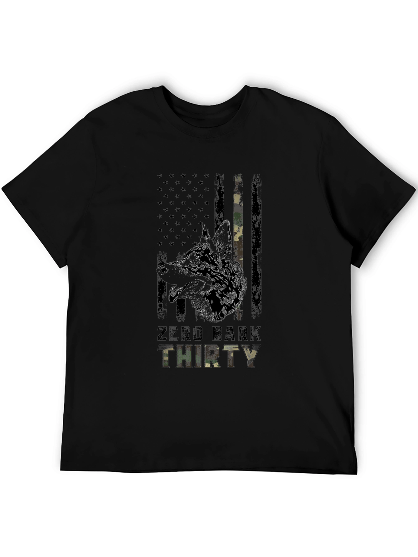 Zero Bark Thirty Camo Dog T-Shirt