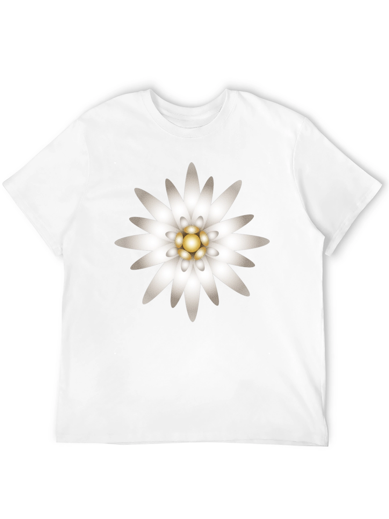 Edelweiss Flower Graphic T-Shirt - Black