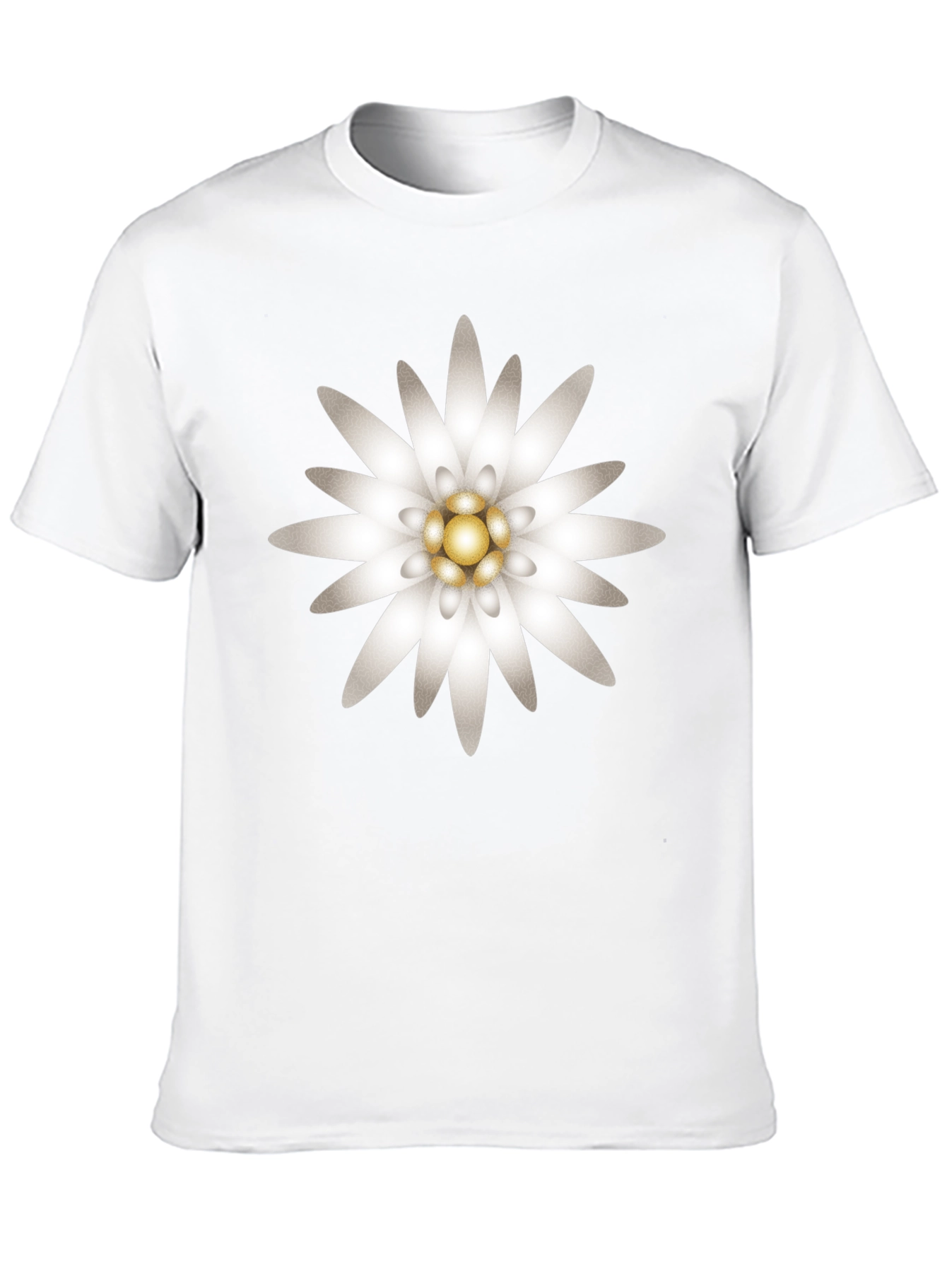 Edelweiss Flower Graphic T-Shirt - Black