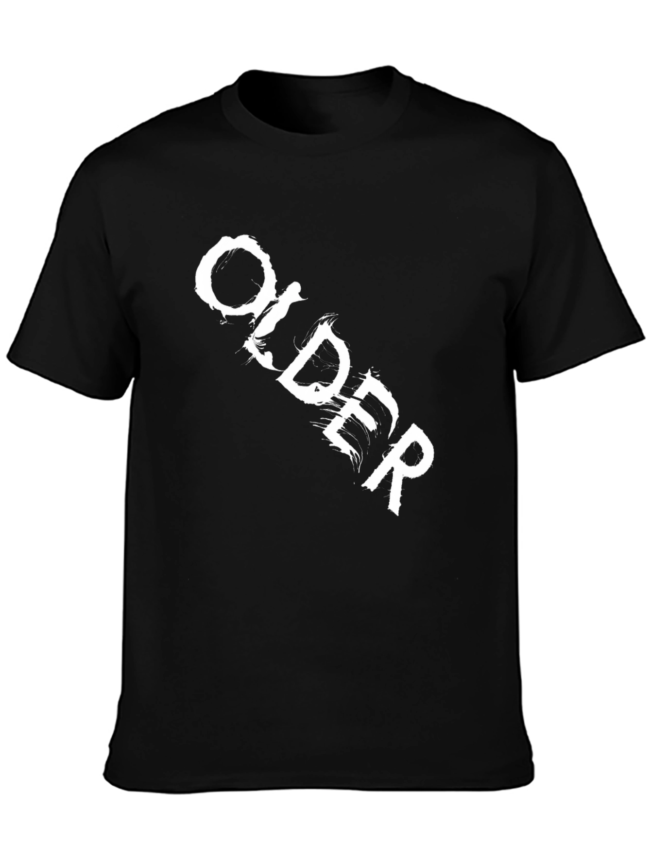 Older Graphic Print Black T-Shirt