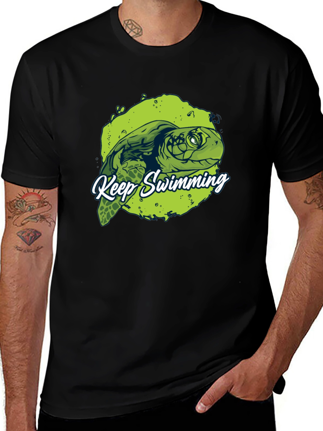 Keep Swimming Turtle Graphic Tee