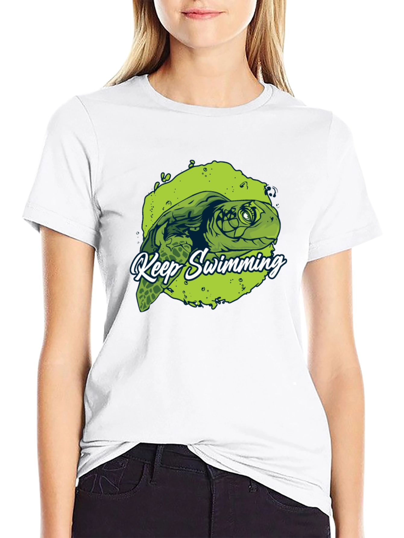 Keep Swimming Turtle Graphic Tee