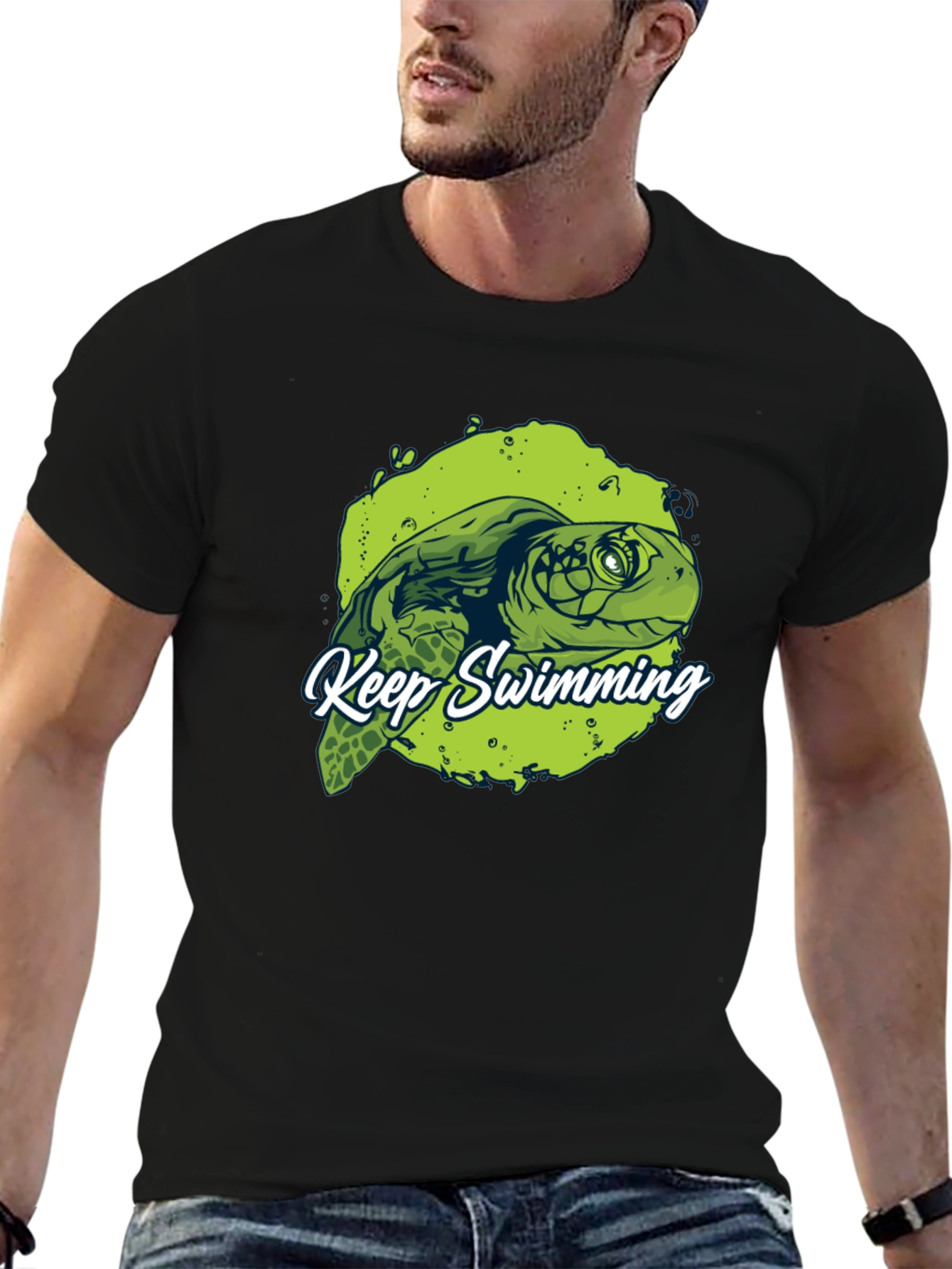 Keep Swimming Turtle Graphic Tee