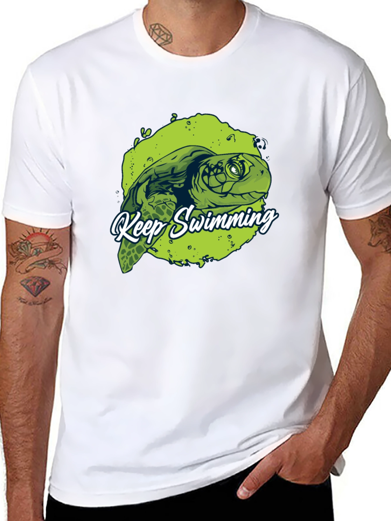 Keep Swimming Turtle Graphic Tee