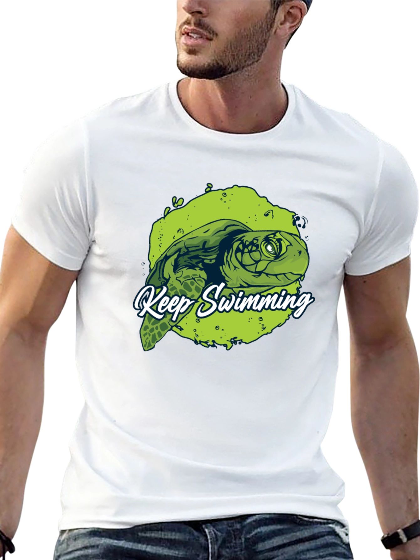Keep Swimming Turtle Graphic Tee