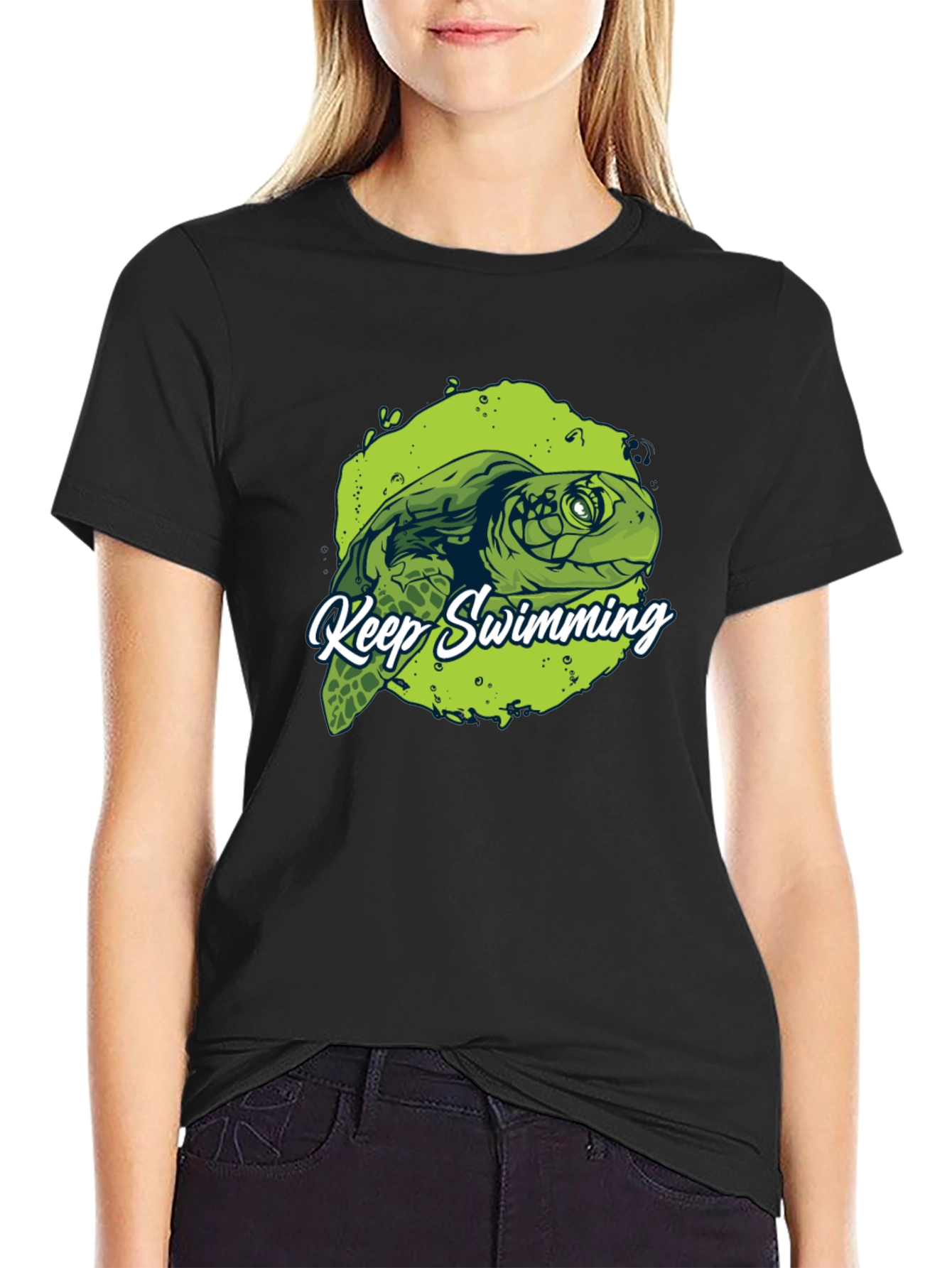 Keep Swimming Turtle Graphic Tee