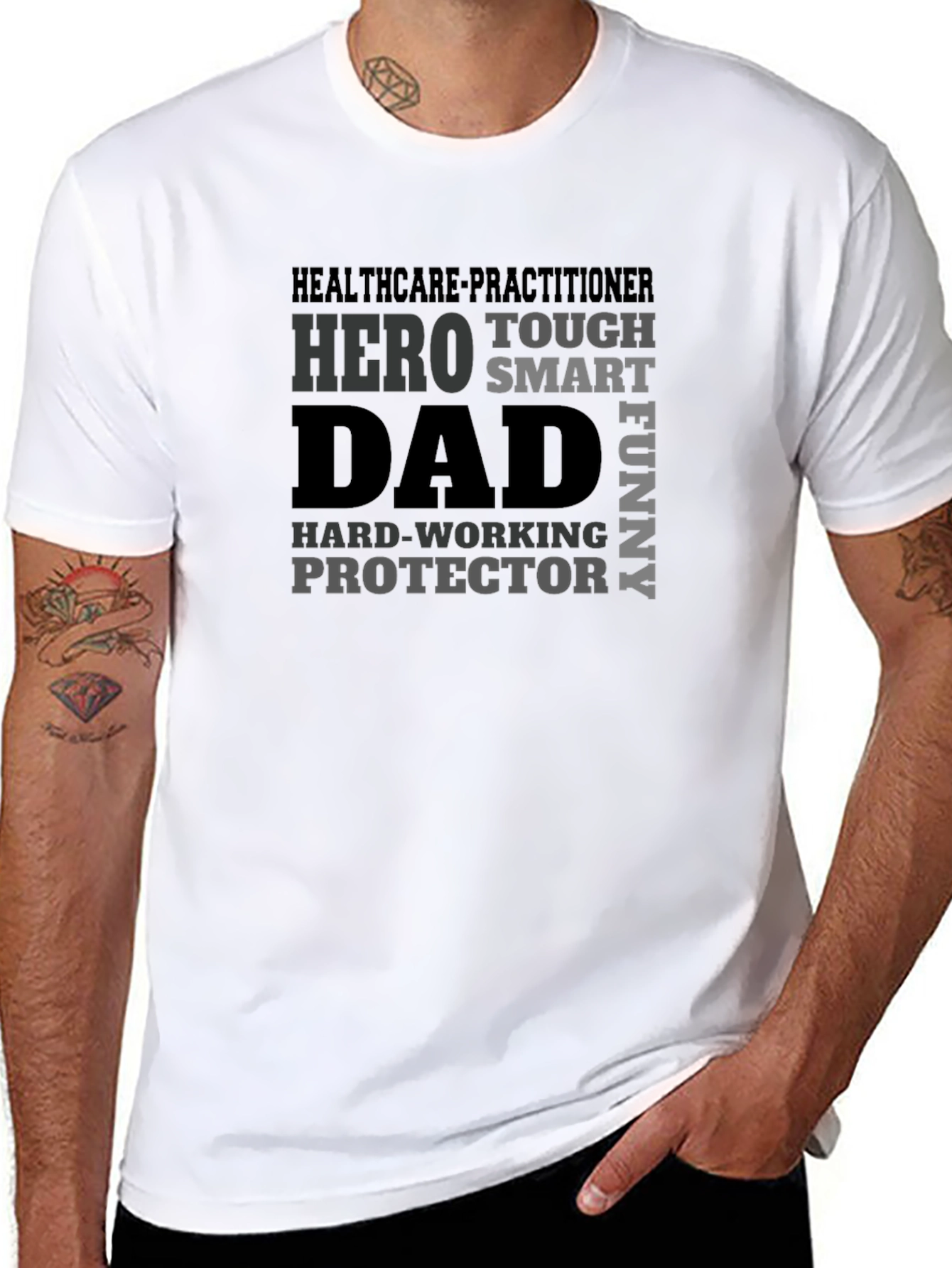 Hero Dad Graphic T-Shirt - Healthcare Practitioner