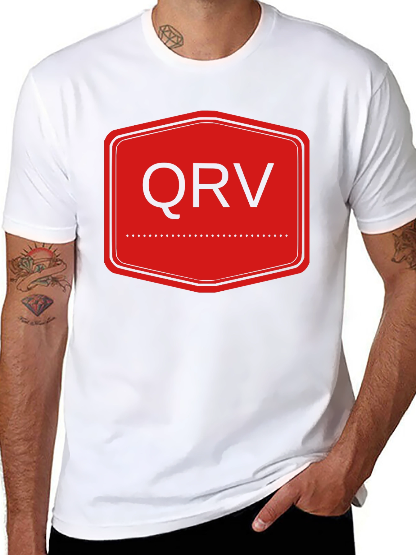 QVR Graphic Tee - Mens Casual Black T-Shirt