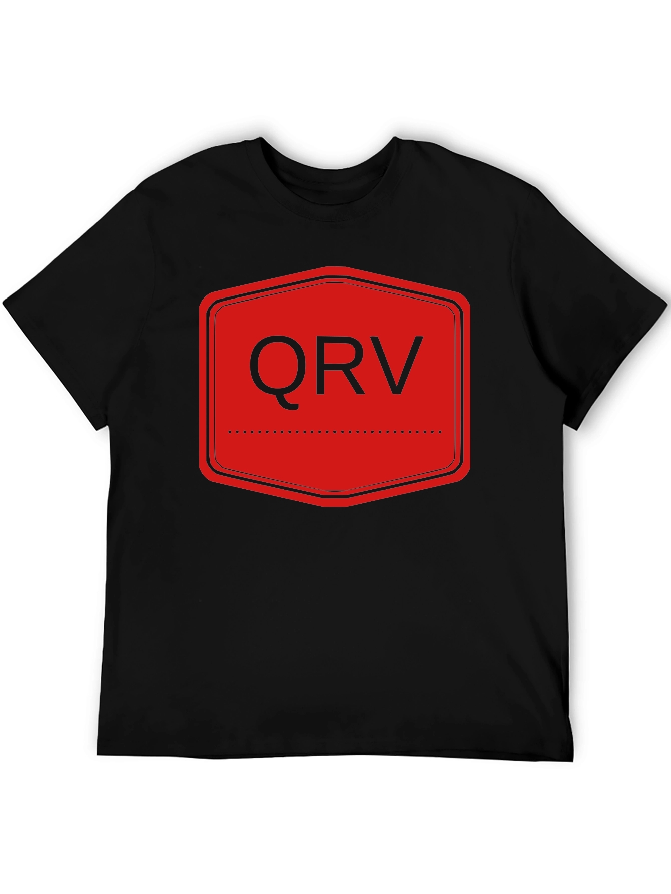 QVR Graphic Tee - Mens Casual Black T-Shirt