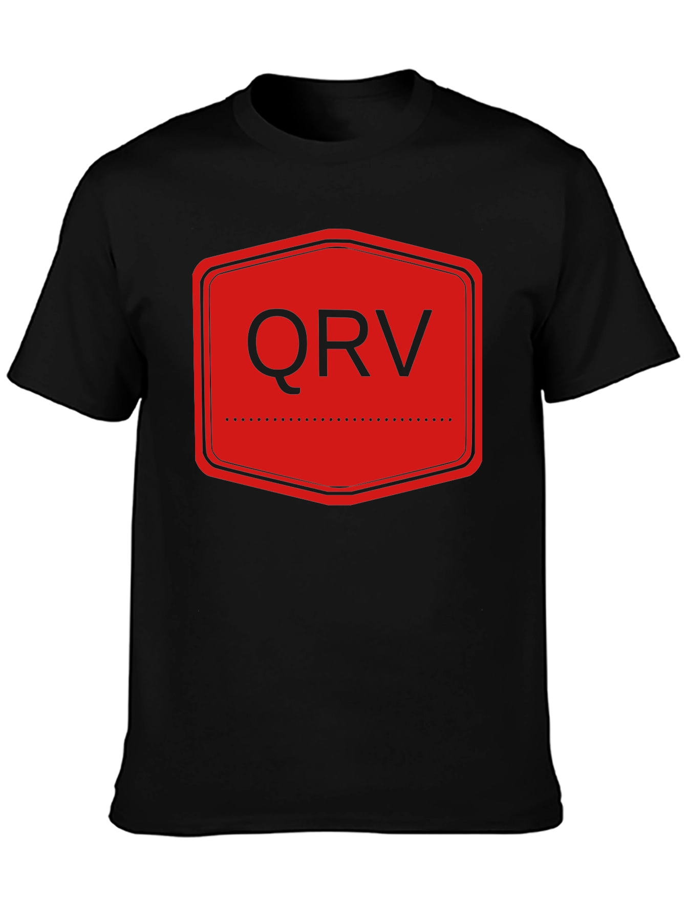 QVR Graphic Tee - Mens Casual Black T-Shirt