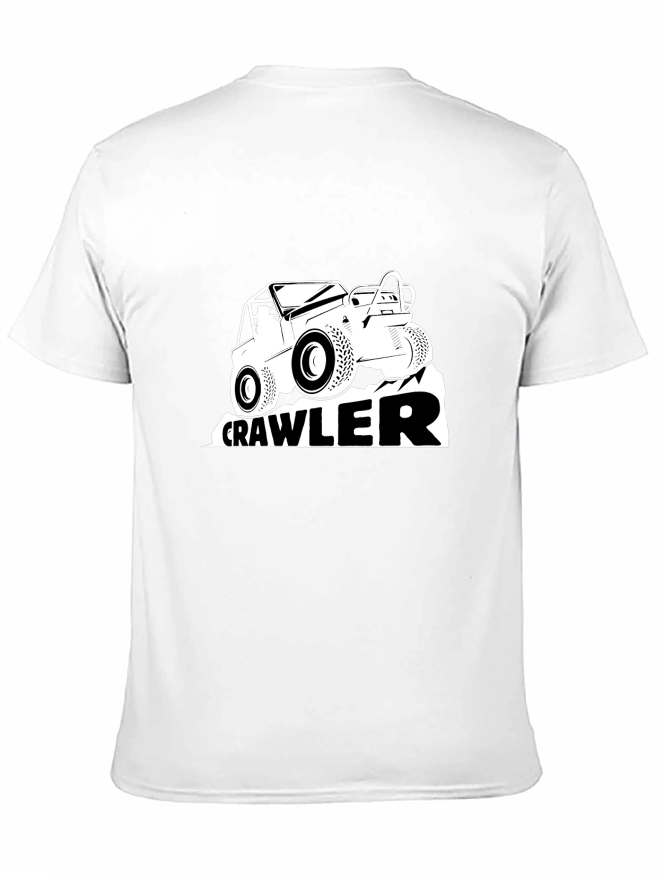 Crawler Off-Road Vehicle Graphic Tee - Black Cotton