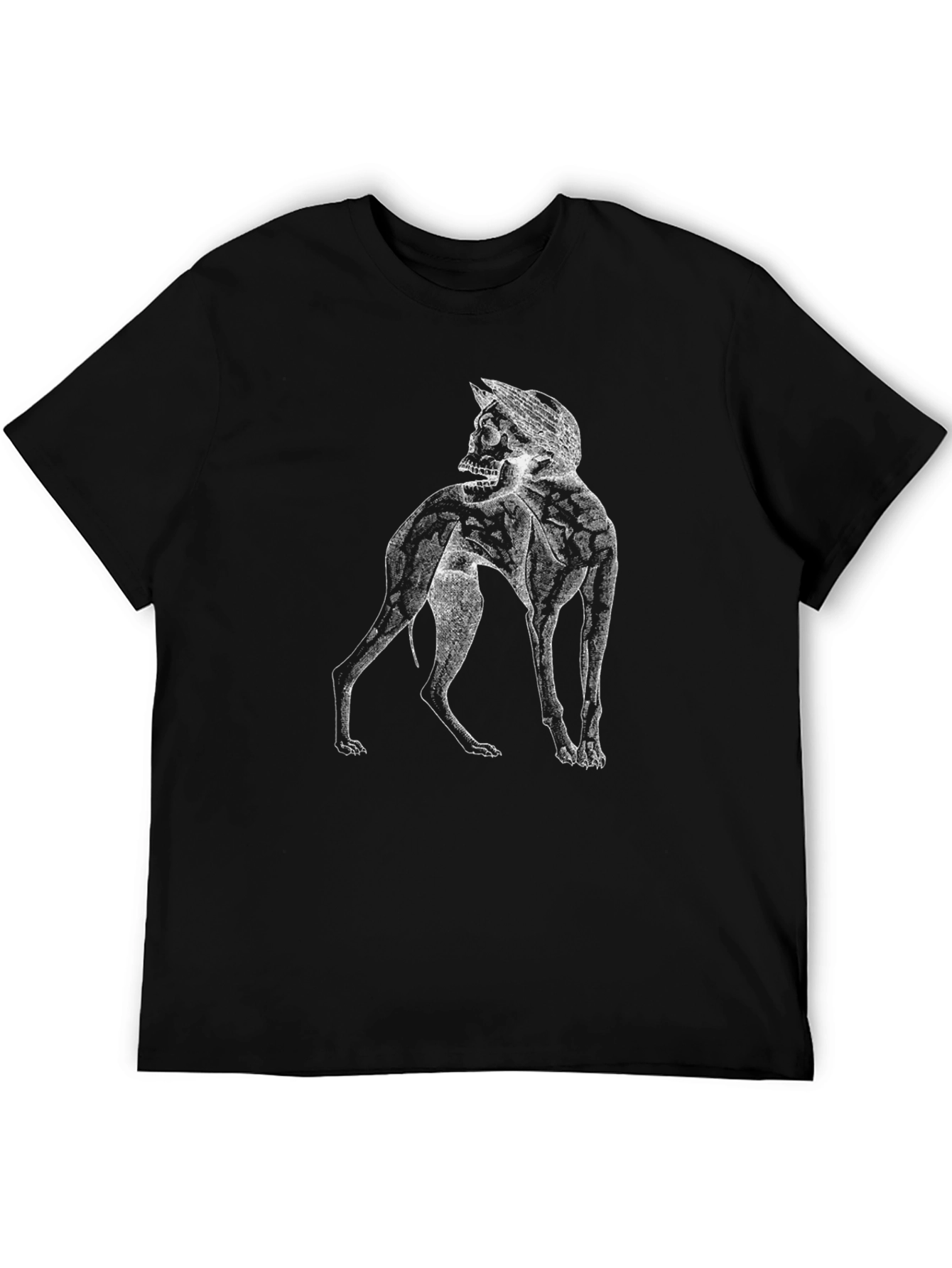 Skull Dog Graphic Tee - Black
