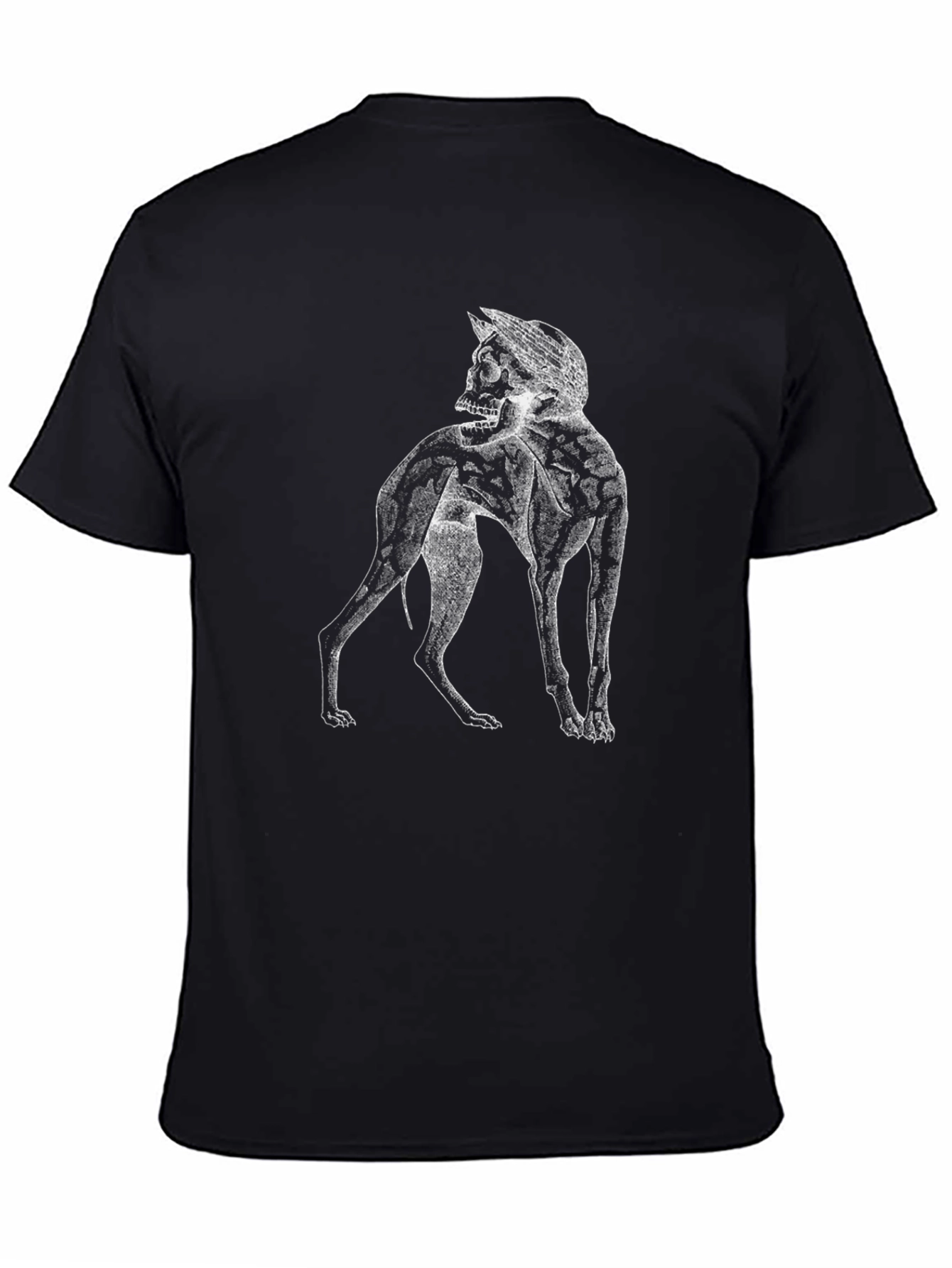 Skull Dog Graphic Tee - Black