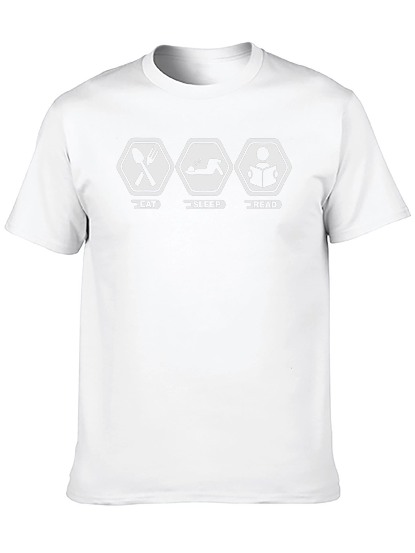 Eat Sleep Read Graphic Tee - Black Cotton T-Shirt