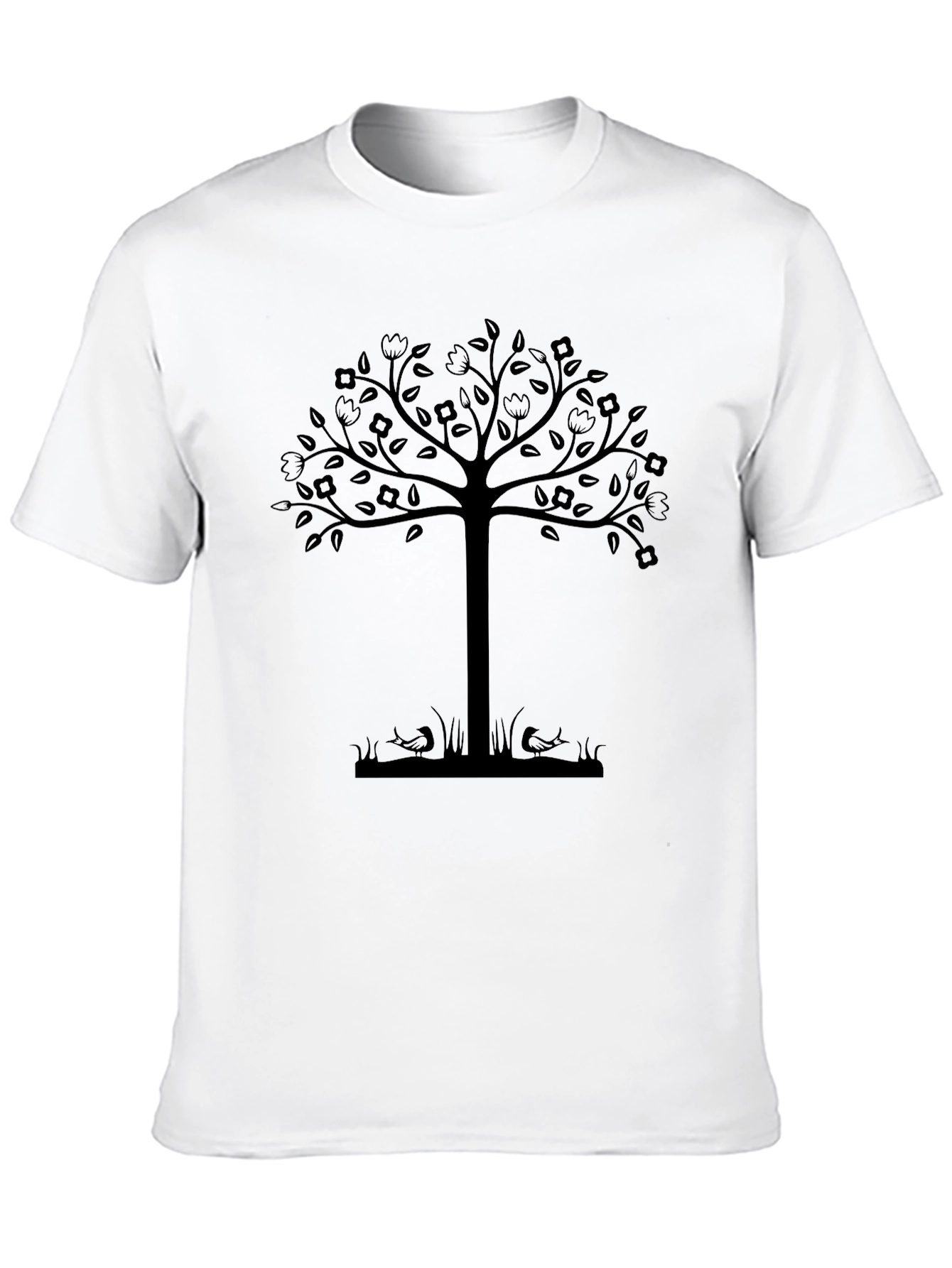 Nature Tree Graphic Tee - Stylish Black T-Shirt