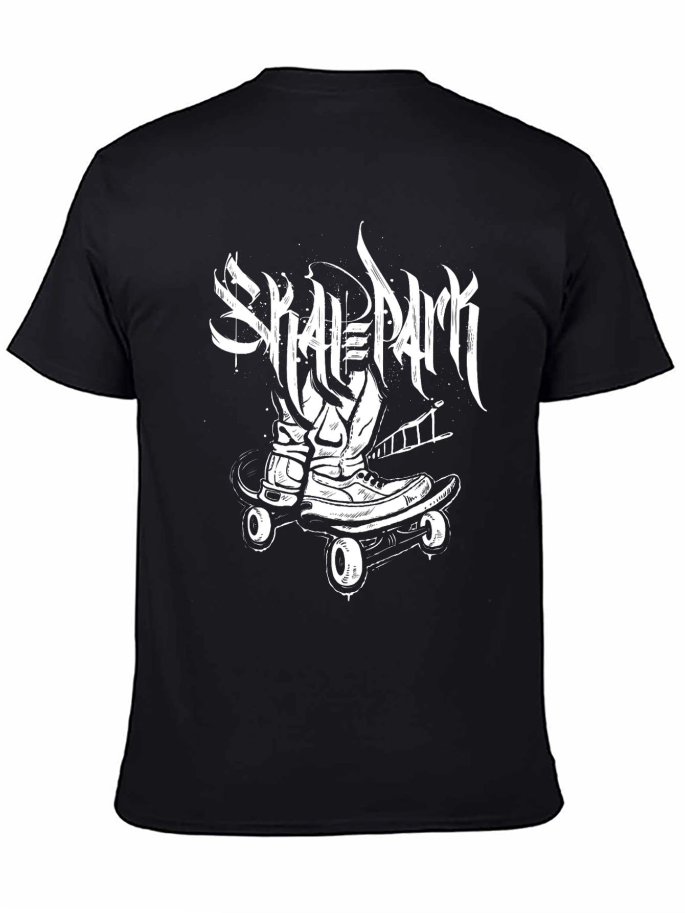 Skate Park Black Graphic Tee - Skateboarding Style