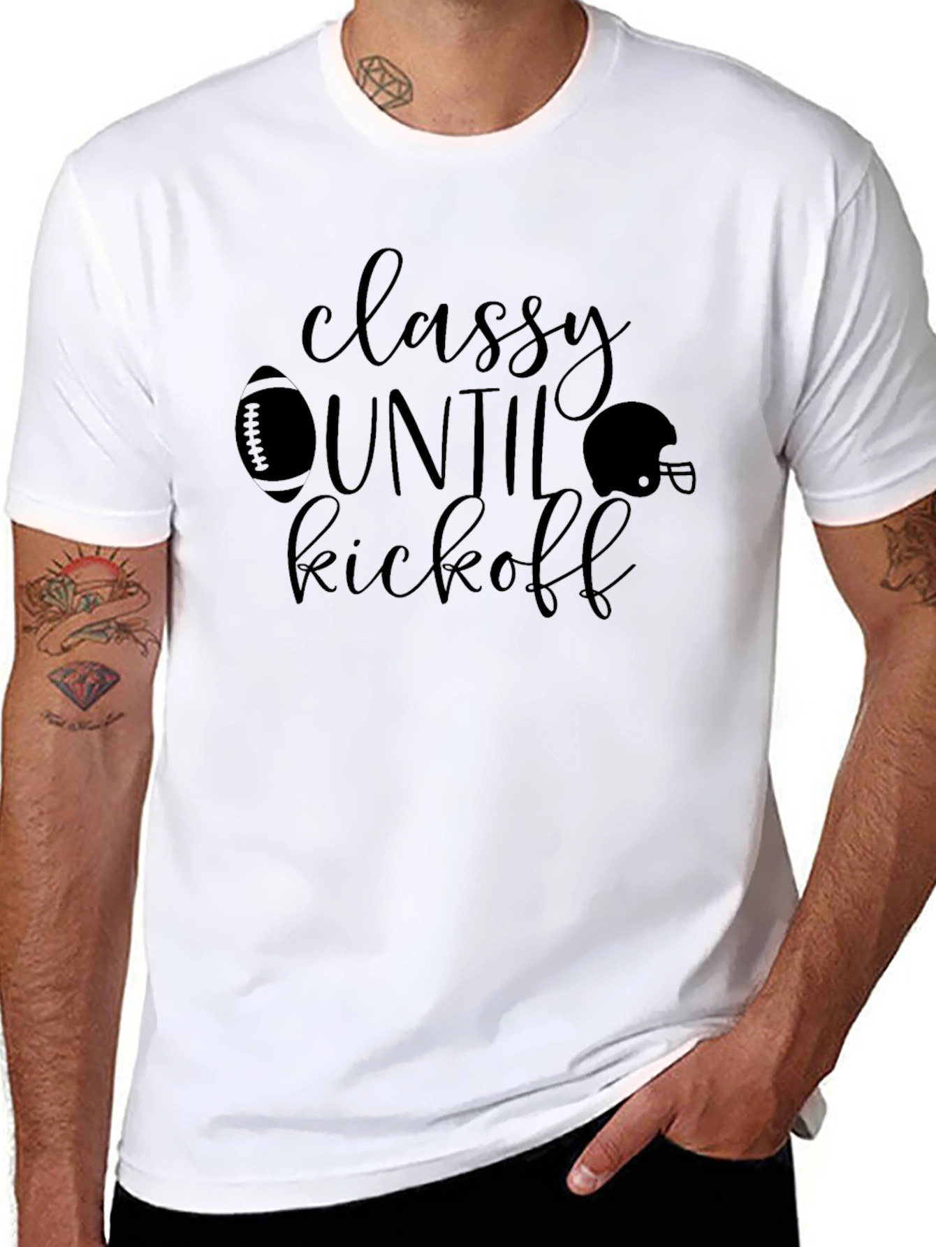 Classy Until Kickoff Graphic T-Shirt
