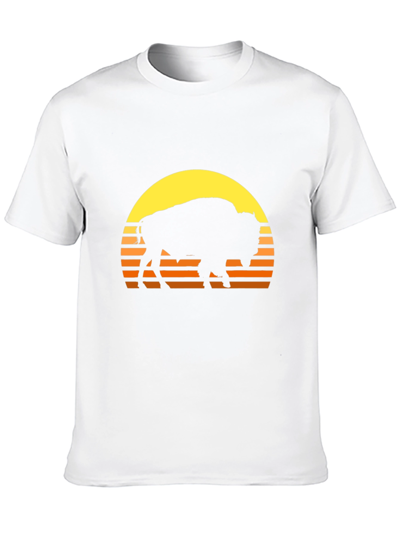 Retro Bison Graphic Tee - Black