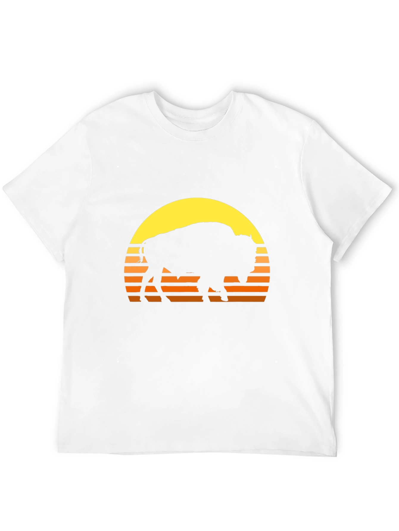 Retro Bison Graphic Tee - Black
