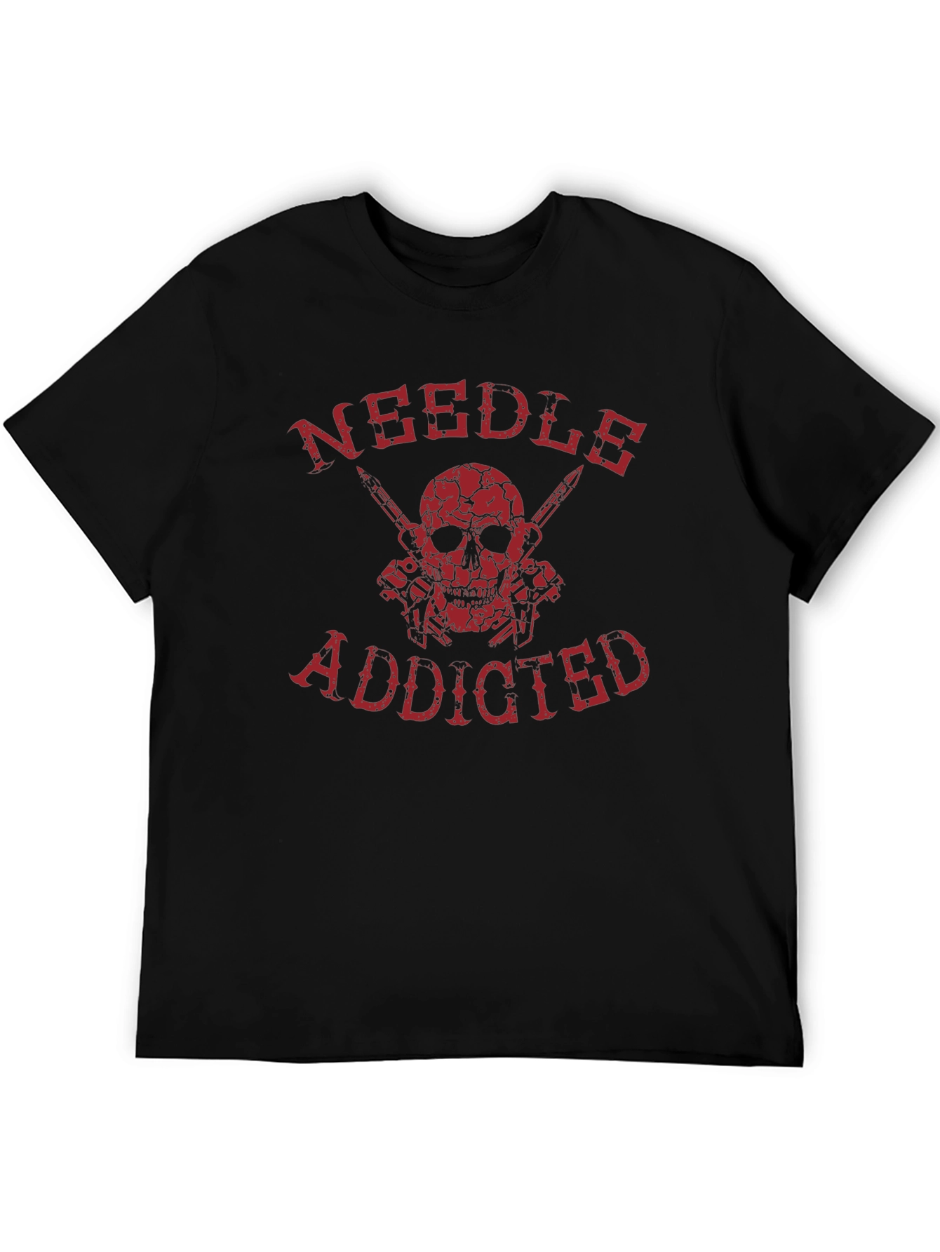 Needles Addicted Skull Graphic T-Shirt