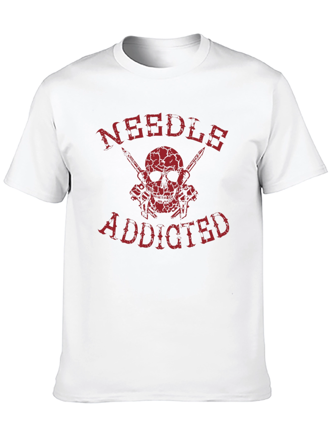 Needles Addicted Skull Graphic T-Shirt