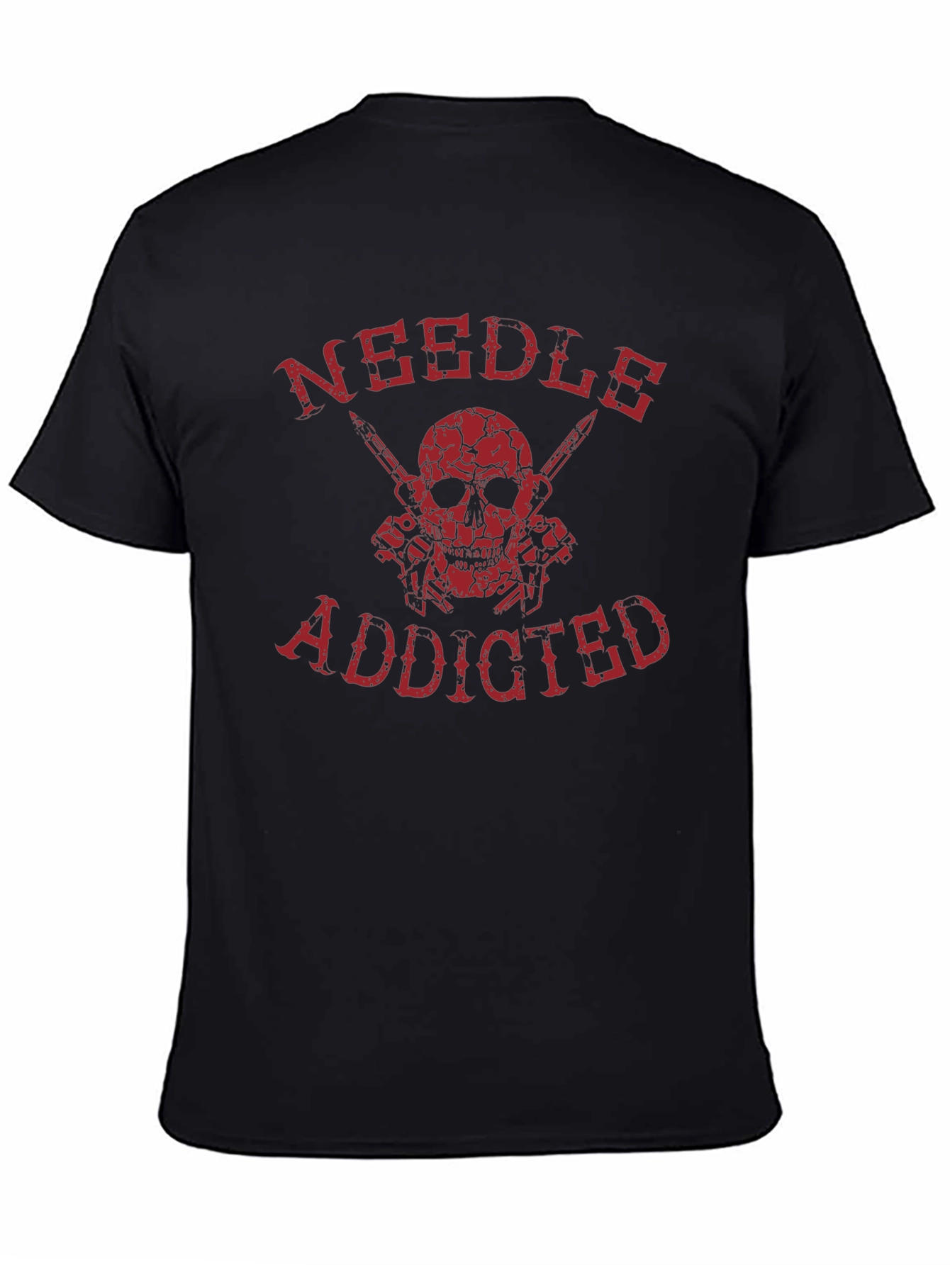 Needles Addicted Skull Graphic T-Shirt