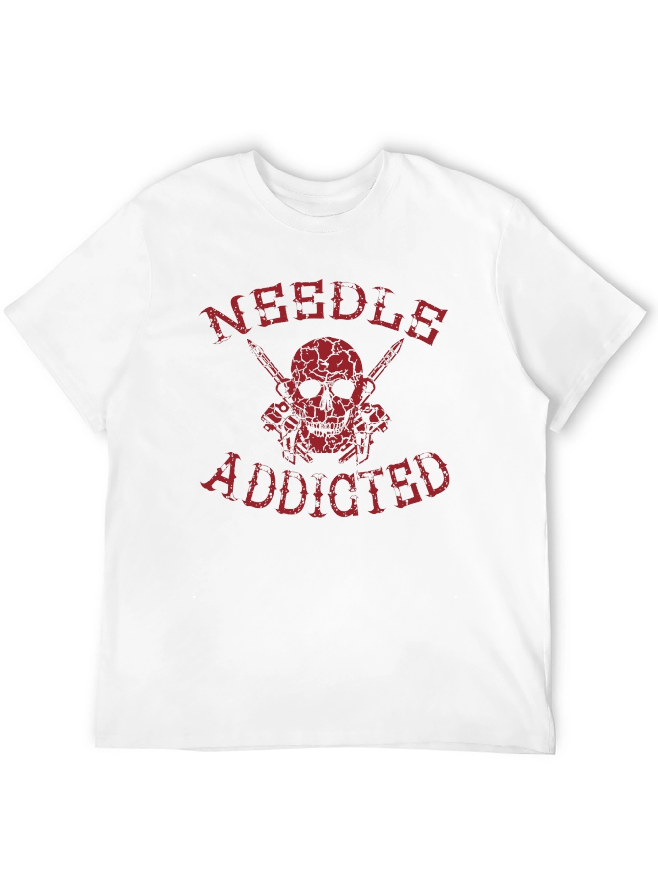 Needles Addicted Skull Graphic T-Shirt