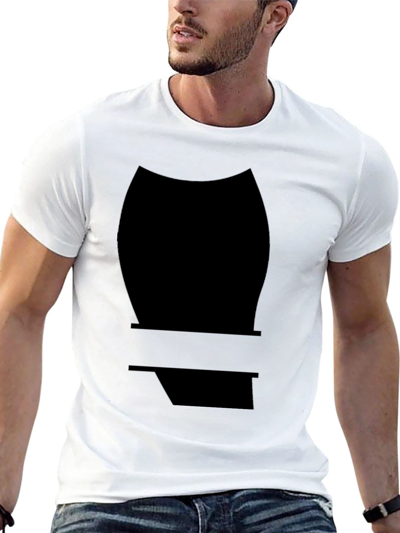 Bold Black T-Shirt with Graphic Design