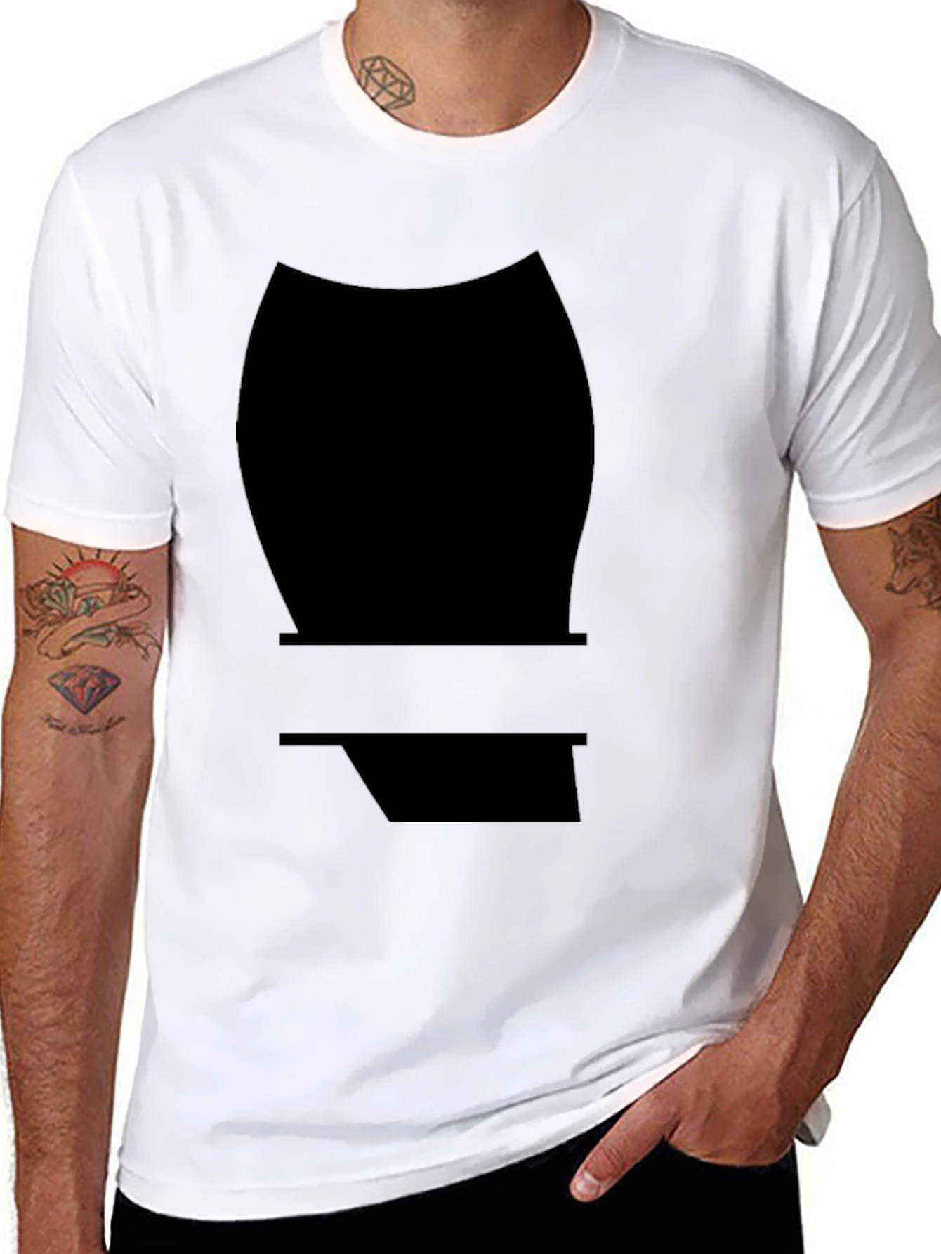 Bold Black T-Shirt with Graphic Design