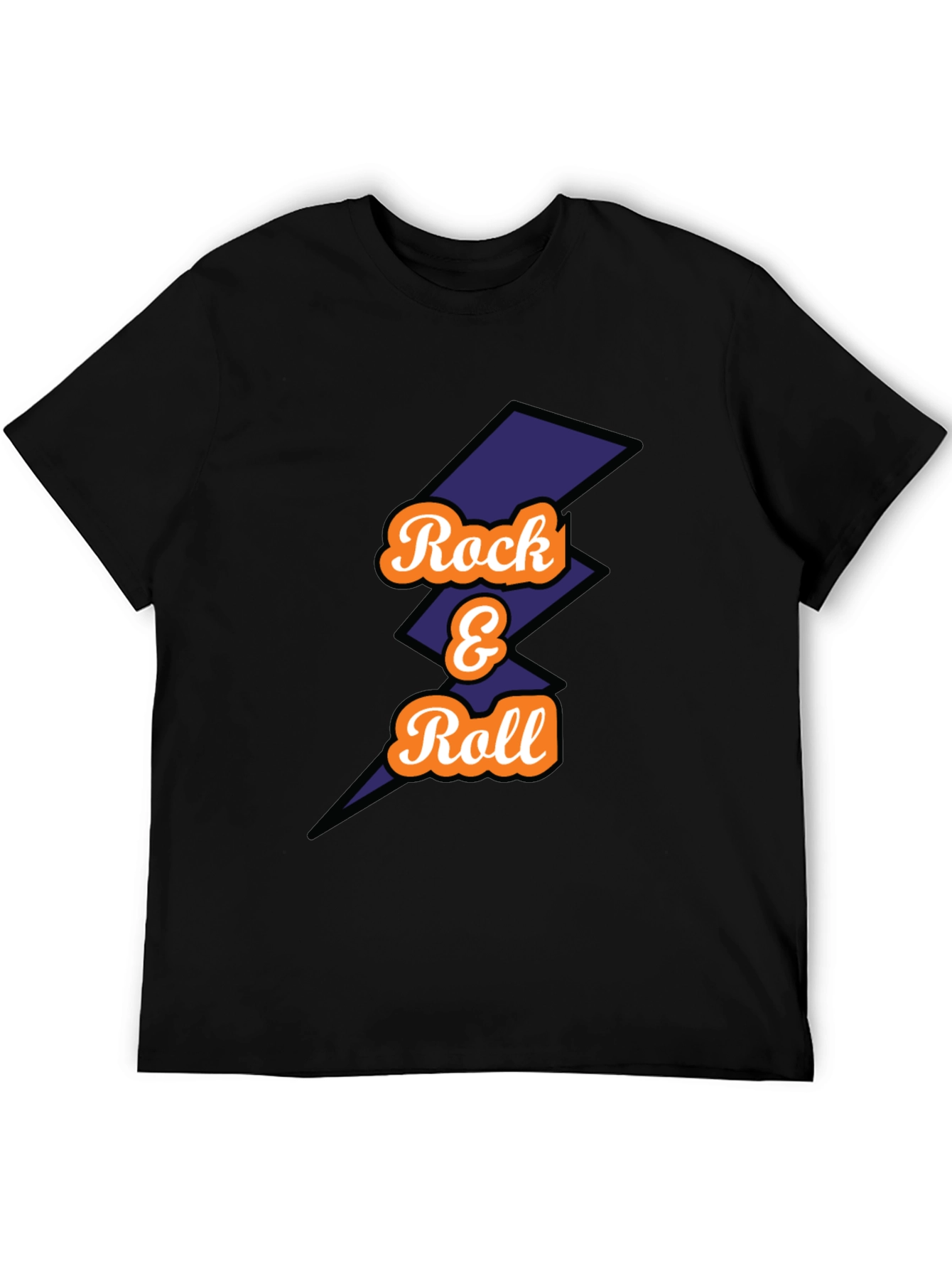 Rock & Roll Graphic Tee - Mens Black T-Shirt