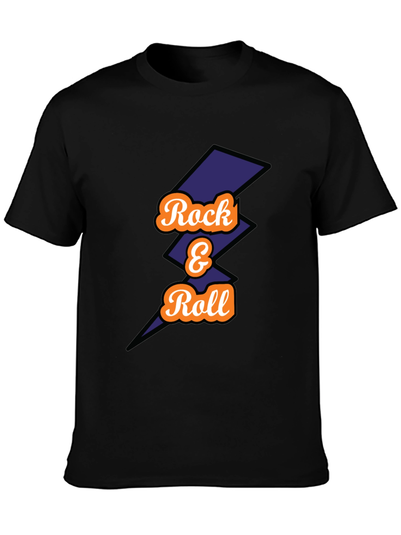 Rock & Roll Graphic Tee - Mens Black T-Shirt