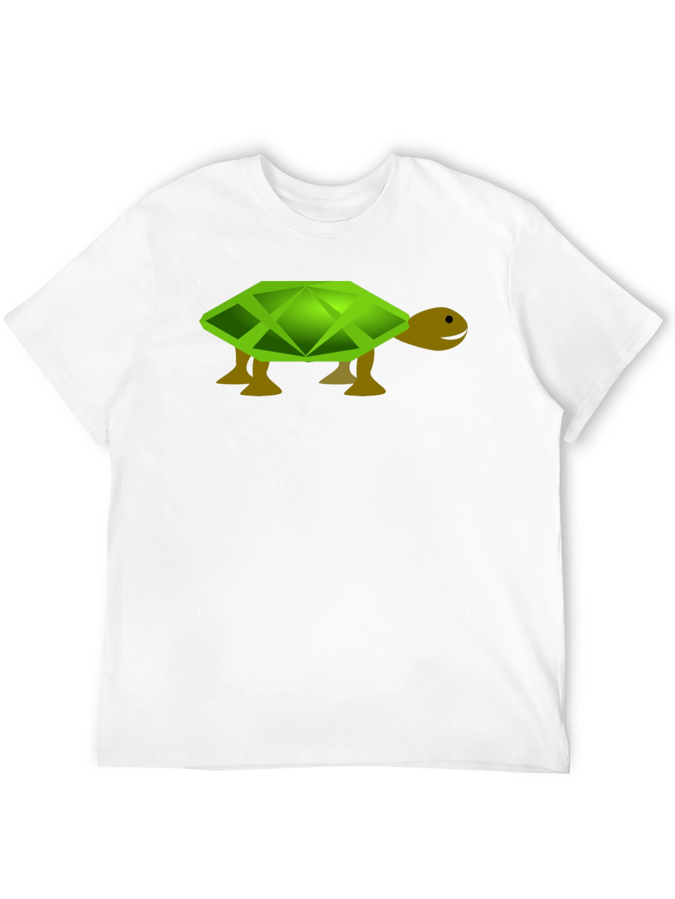 Geometric Turtle Graphic Tee - Black Casual T-Shirt