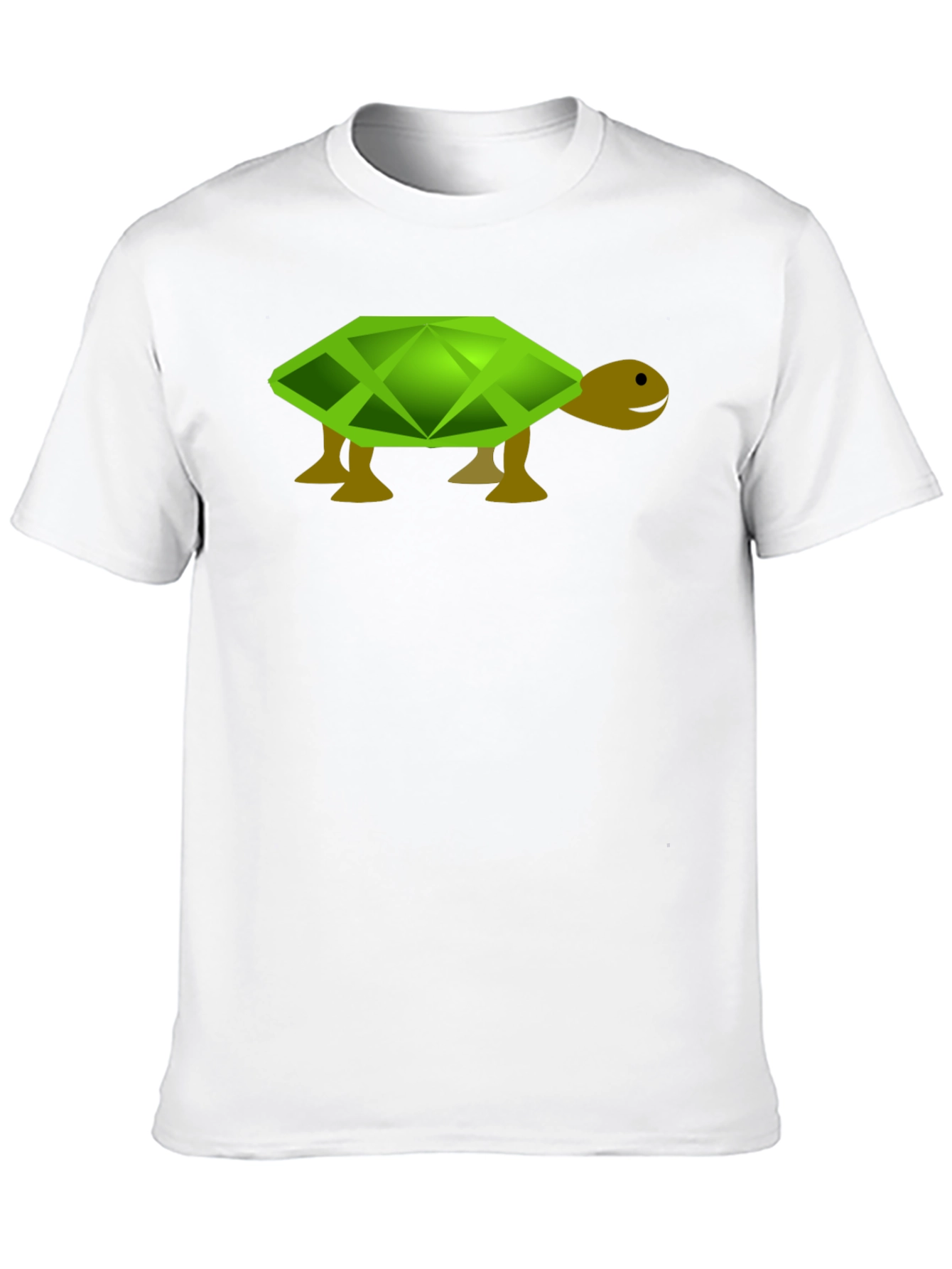 Geometric Turtle Graphic Tee - Black Casual T-Shirt