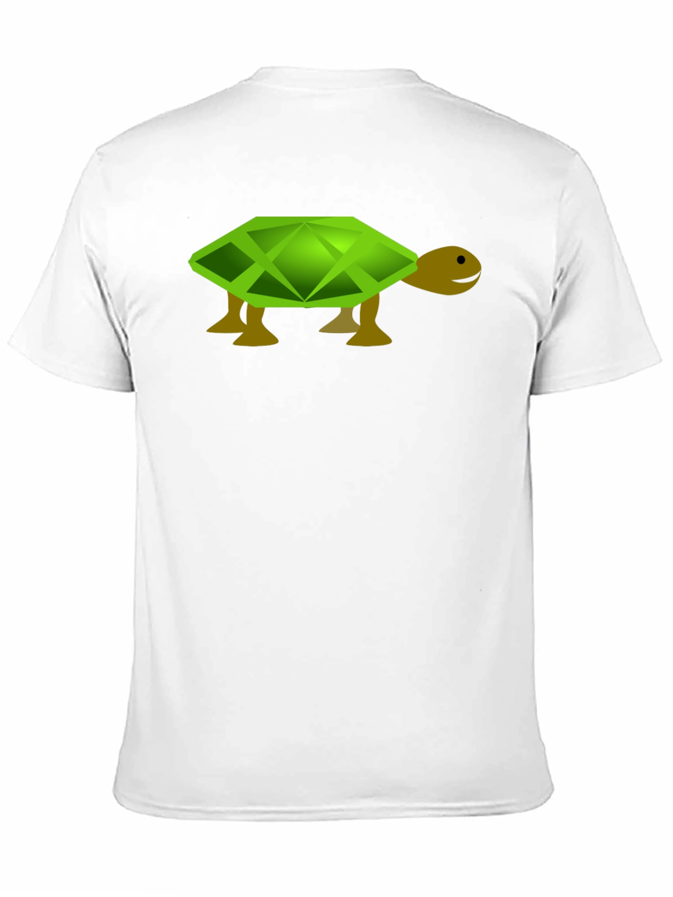 Geometric Turtle Graphic Tee - Black Casual T-Shirt