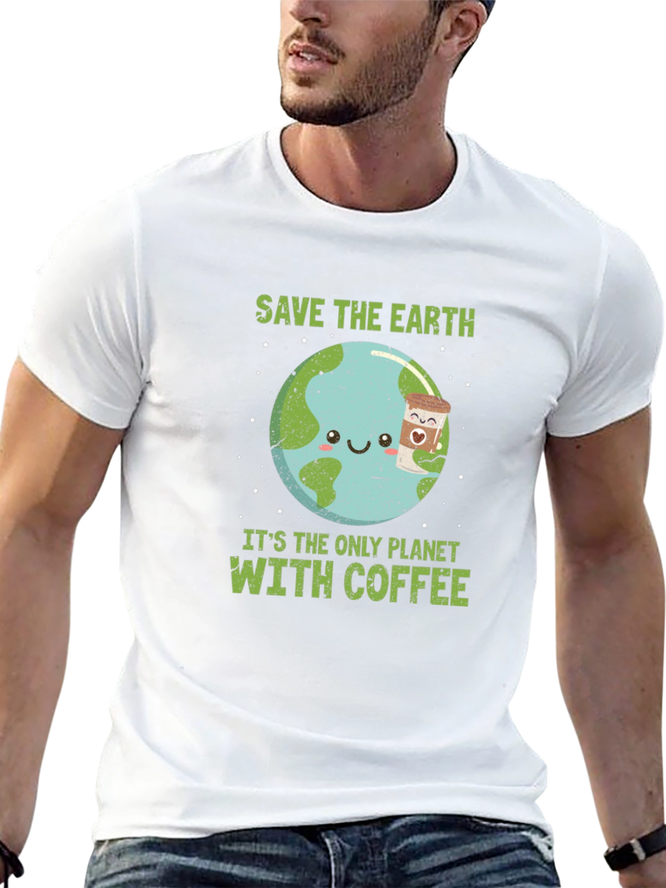 Save Earth Coffee Planet Graphic Tee