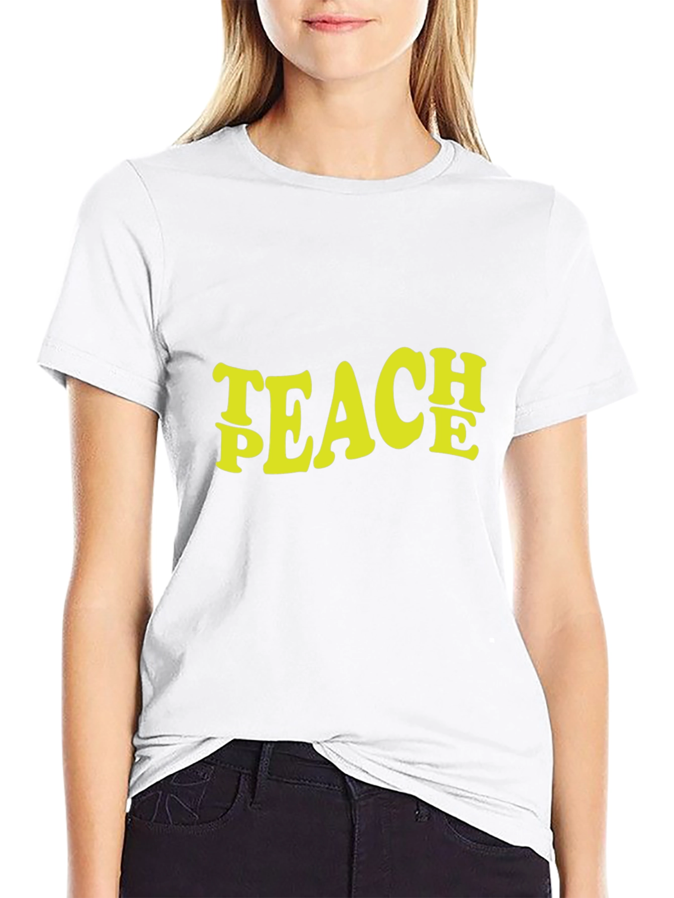 Teach Peace Graphic Tee - Retro Style