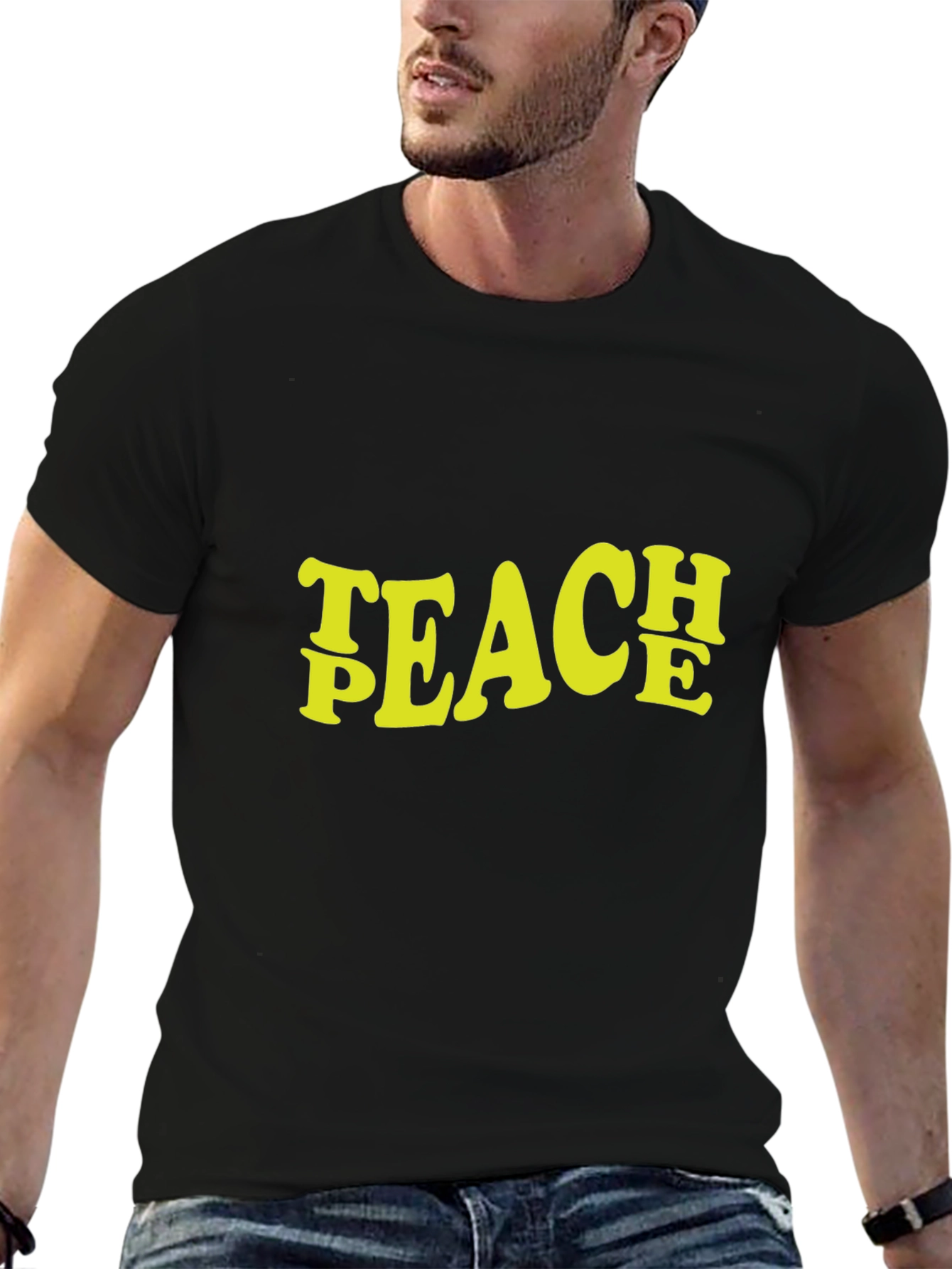 Teach Peace Graphic Tee - Retro Style