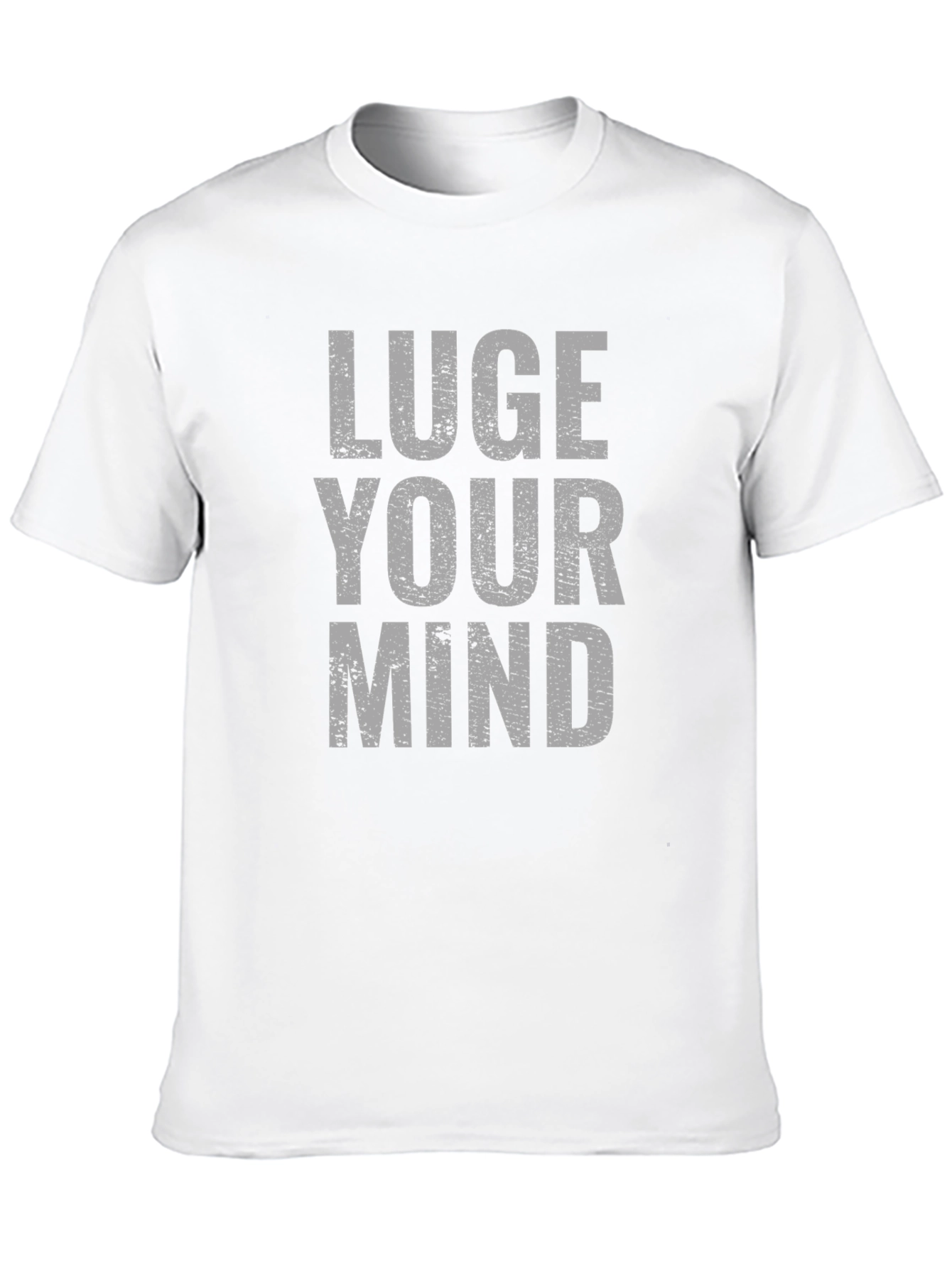 Luge Your Mind Graphic Tee - Black Cotton T-Shirt
