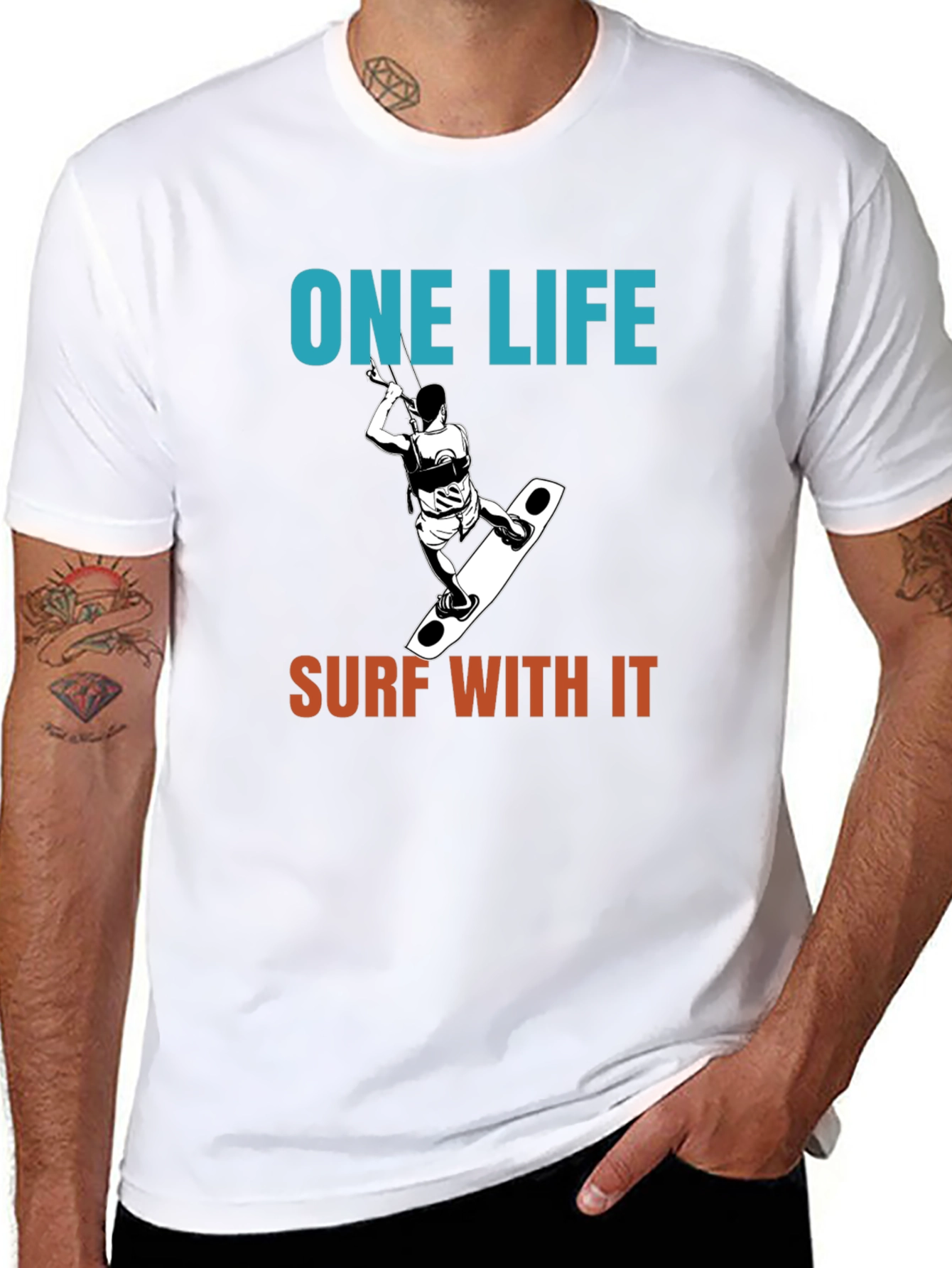 One Life Surf With It Tee